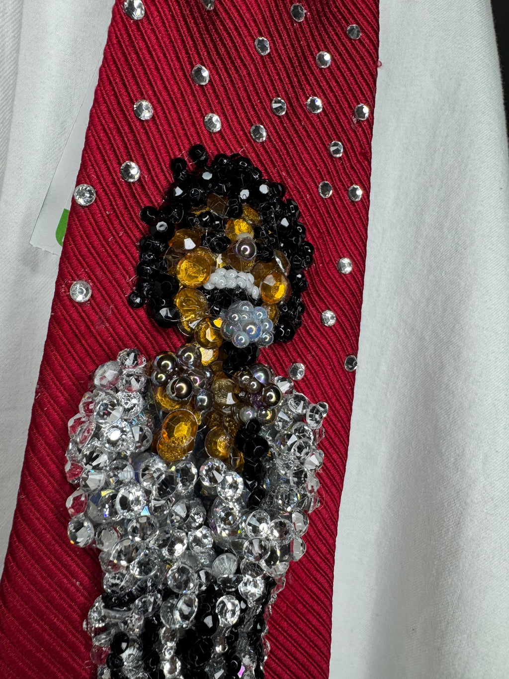 Red Michael Jackson Singing Happily In Rock With You Music Video Tie