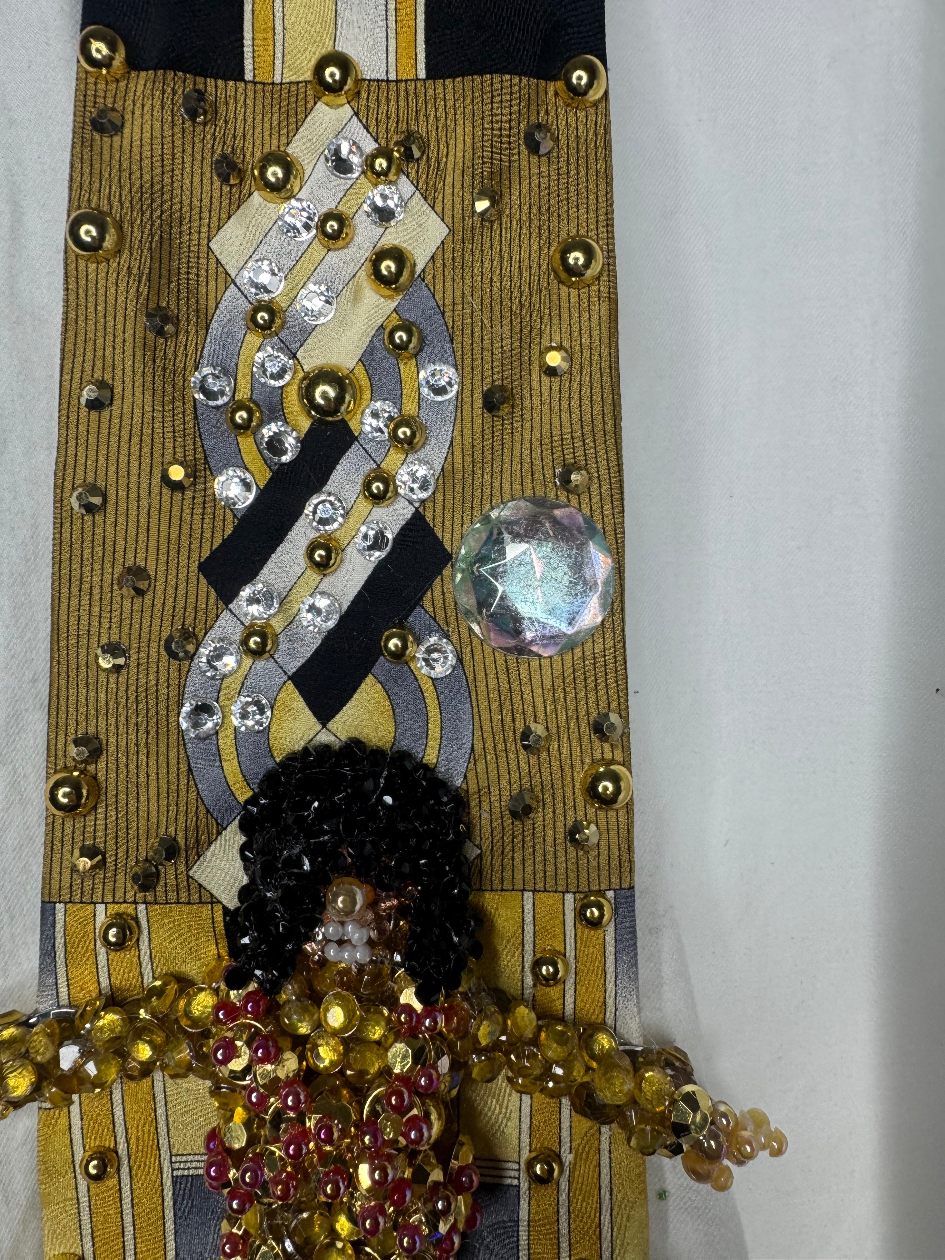 Gold Michael Jackson Hitting T Cross Jump Move in Remember the Time Music Video Tie
