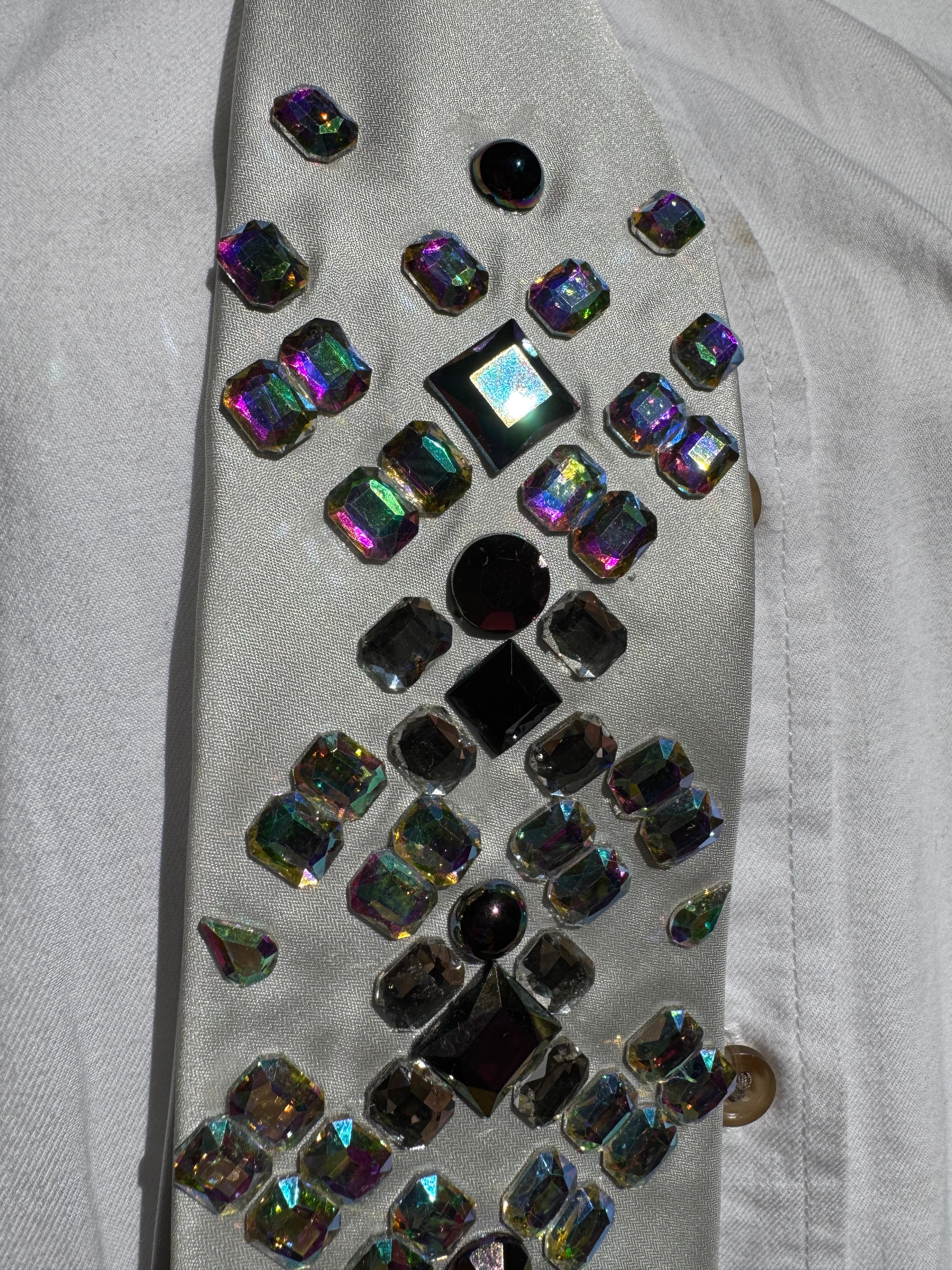 Silver Silk Iridescent Winter Hunger Games High Class Royalty Tie