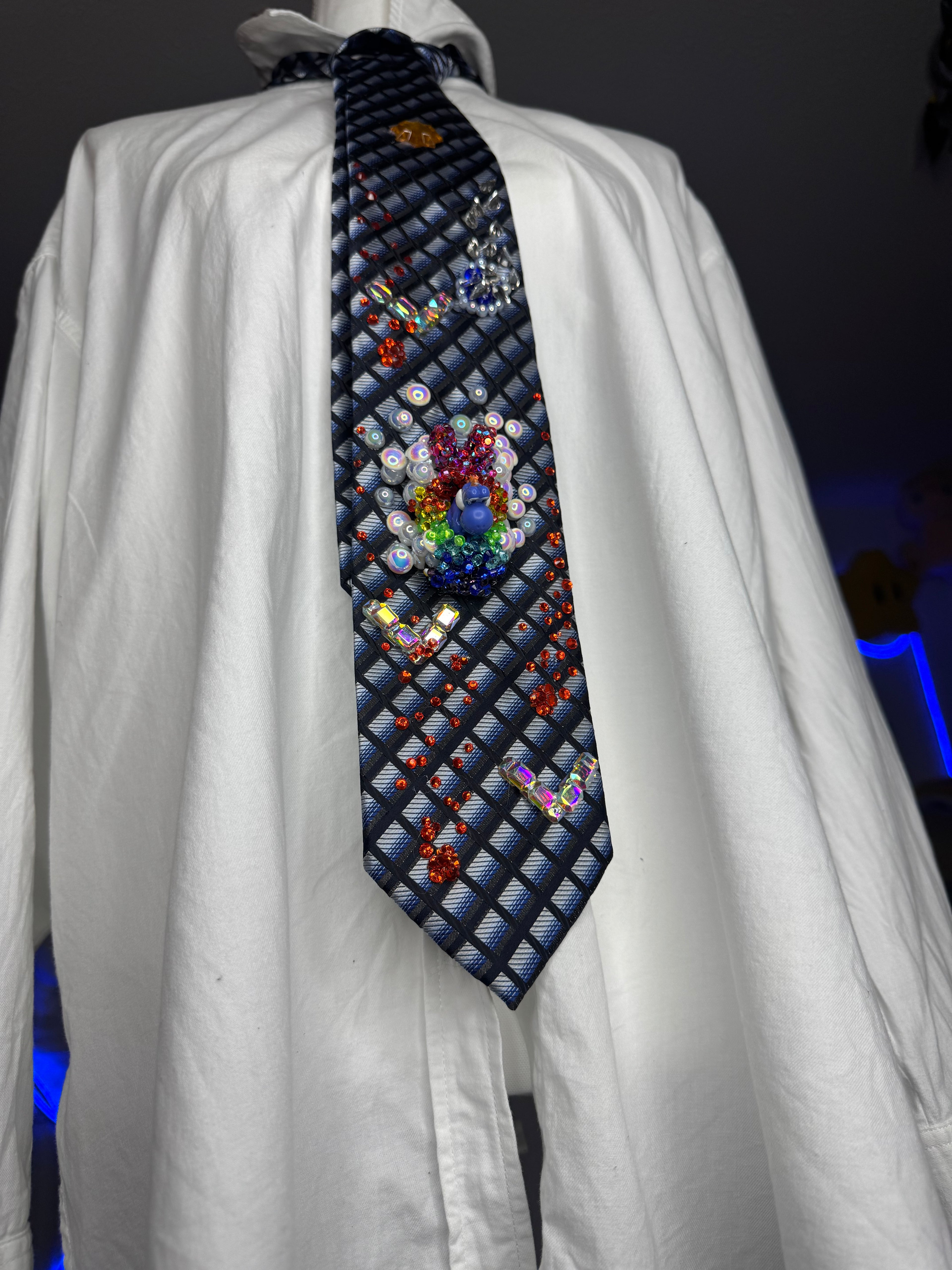 Navy Blue Blue Yoshi Activating Star Near Fireballs 200cc Mario Kart Tie