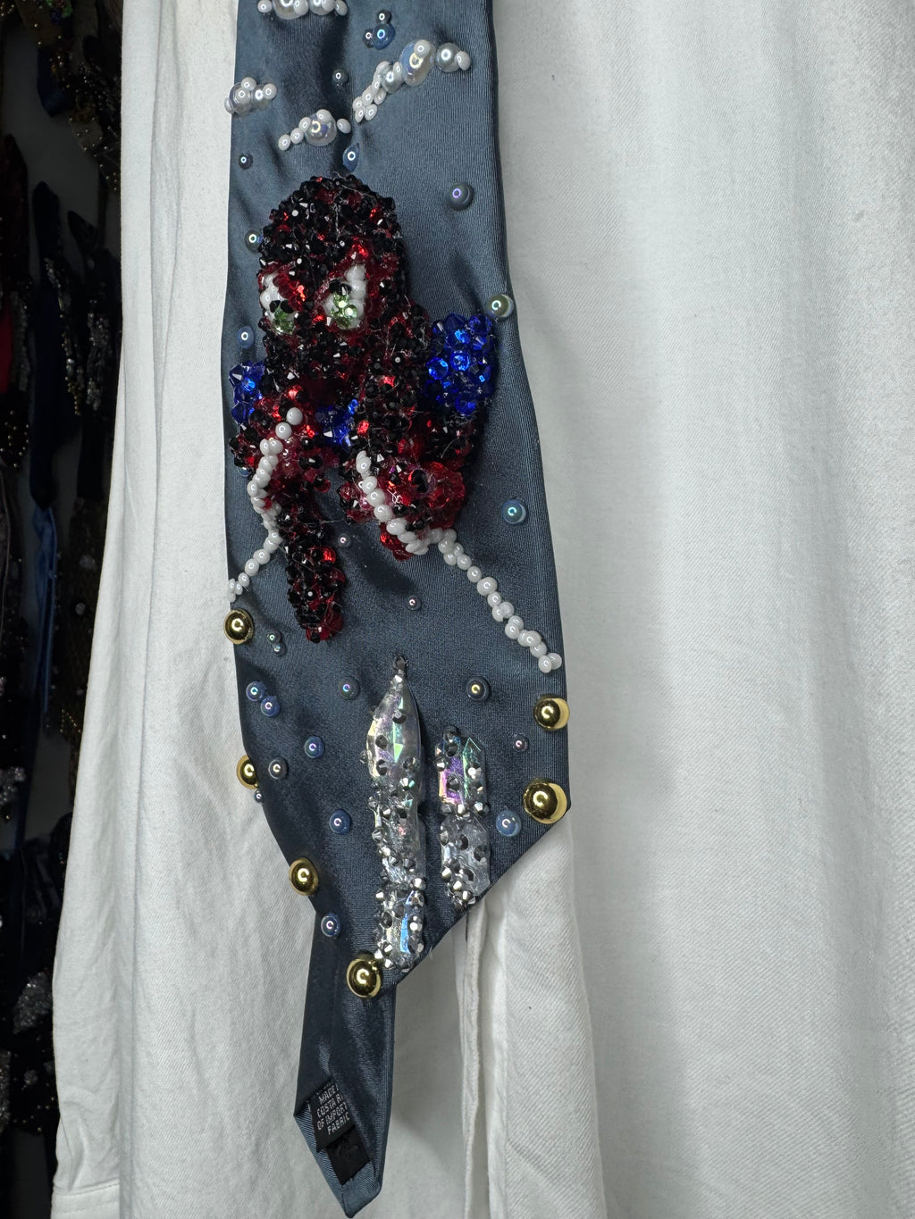 Grey Silk Toby Maguire Shooting Both Webs in the Air for Spiderman 2 Poster Tie