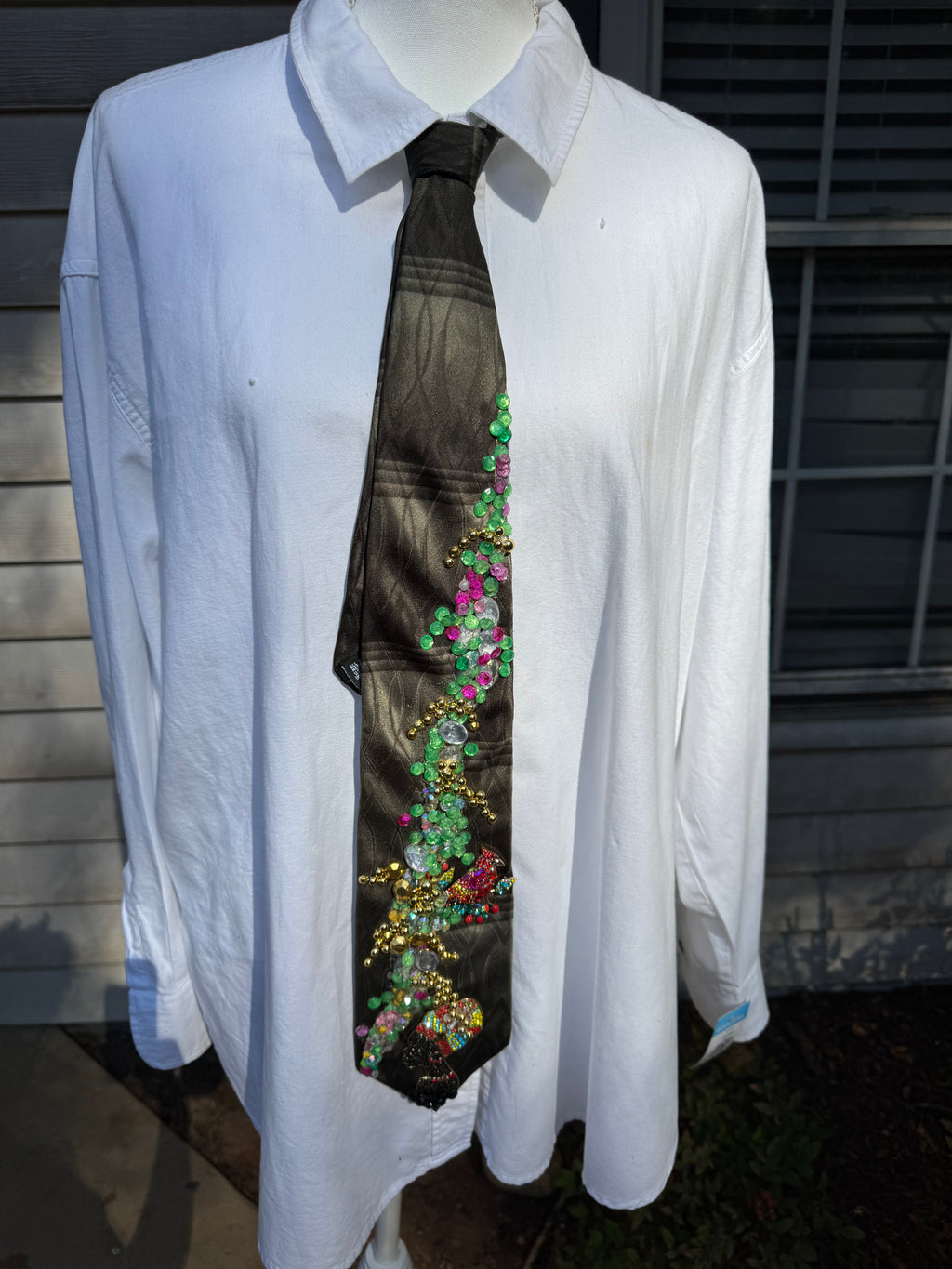 Dark Green Magical Vine Nature Royalty Tie