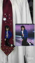 Red Michael Jackson On Knees Singing After Spinning to Man in the Mirror Grammy Awards 1988 Tie