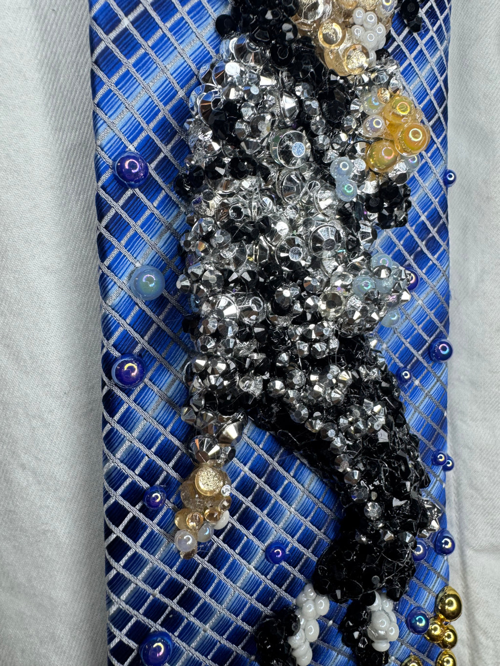 Electric Blue Michael Jackson Doing Toe Stand While Singing Wembly Concert Bad Tour 1987 Tie