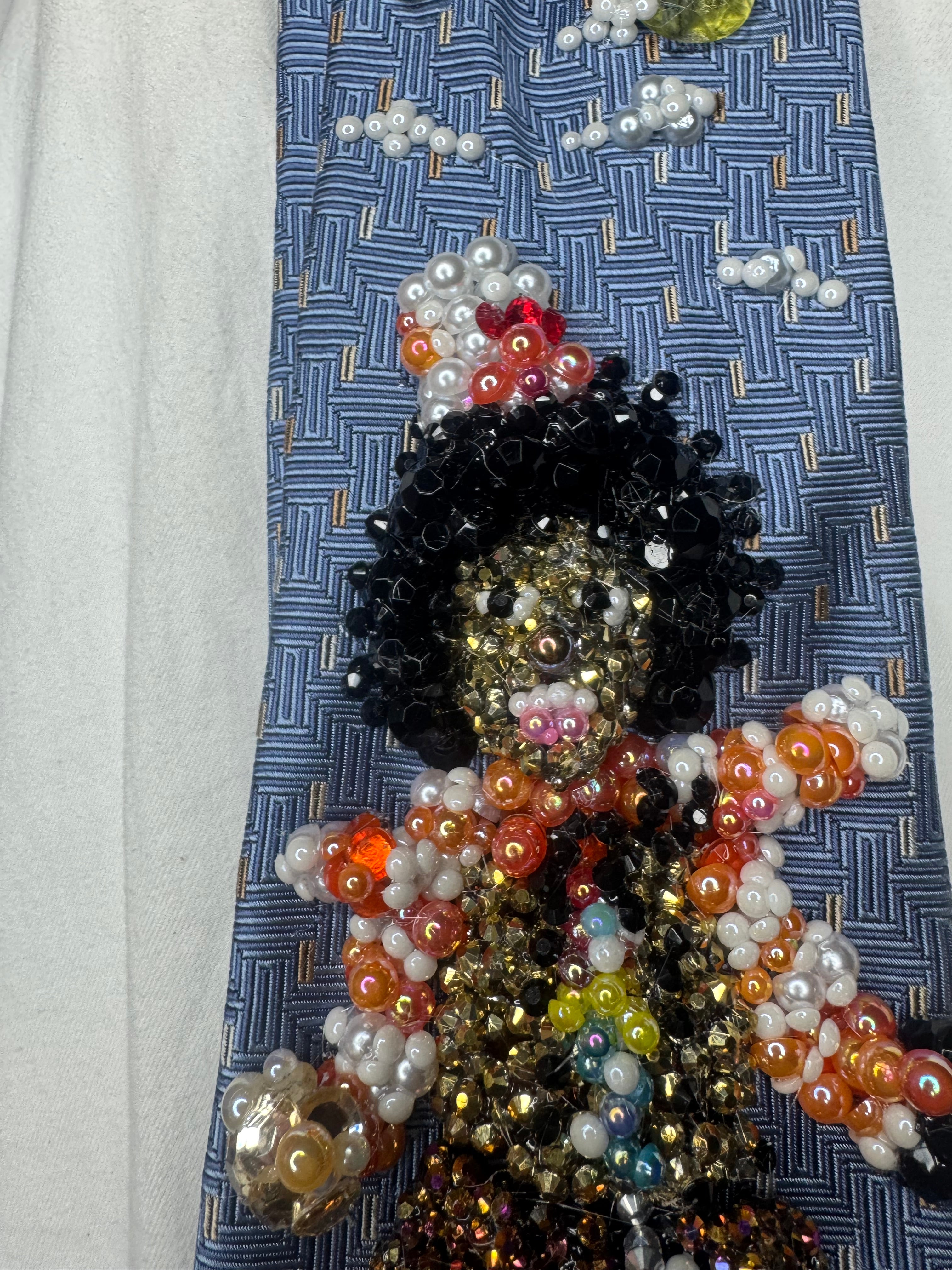 Light Blue Teen Michael Jackson in Scarecrow Costume for The Wiz Movie Tie