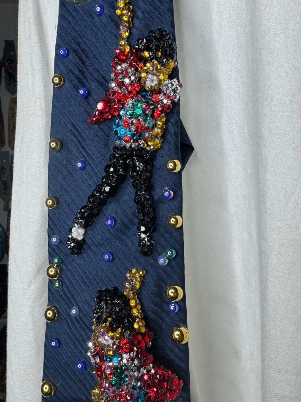 Navy Blue Michael Jackson Arm Up Leg Out Double Dance Scene From Beat It Music Video Tie