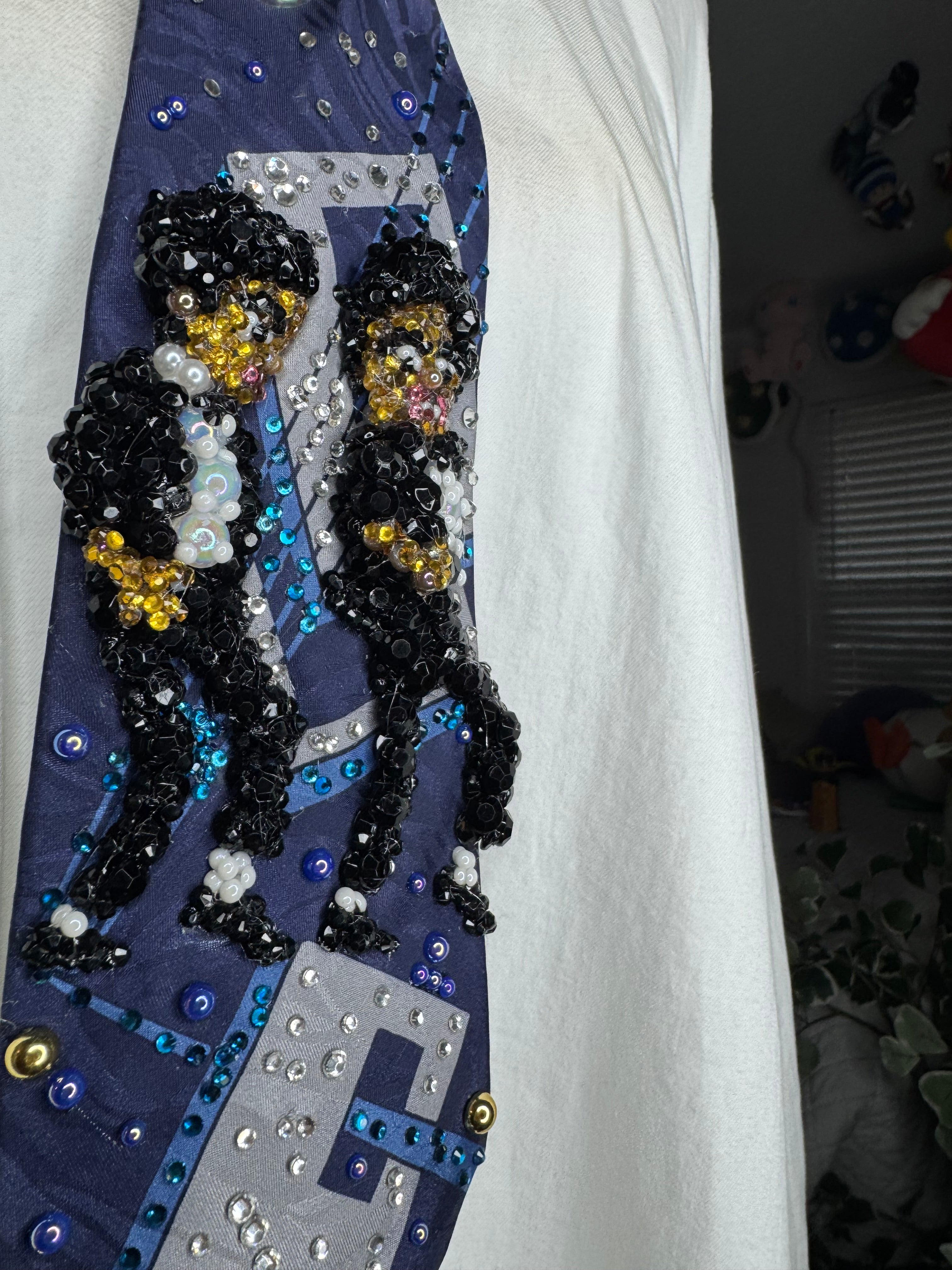 Navy Blue Michael Jackson Double Clone Ending Pose in DSTYGE Music Video Tie