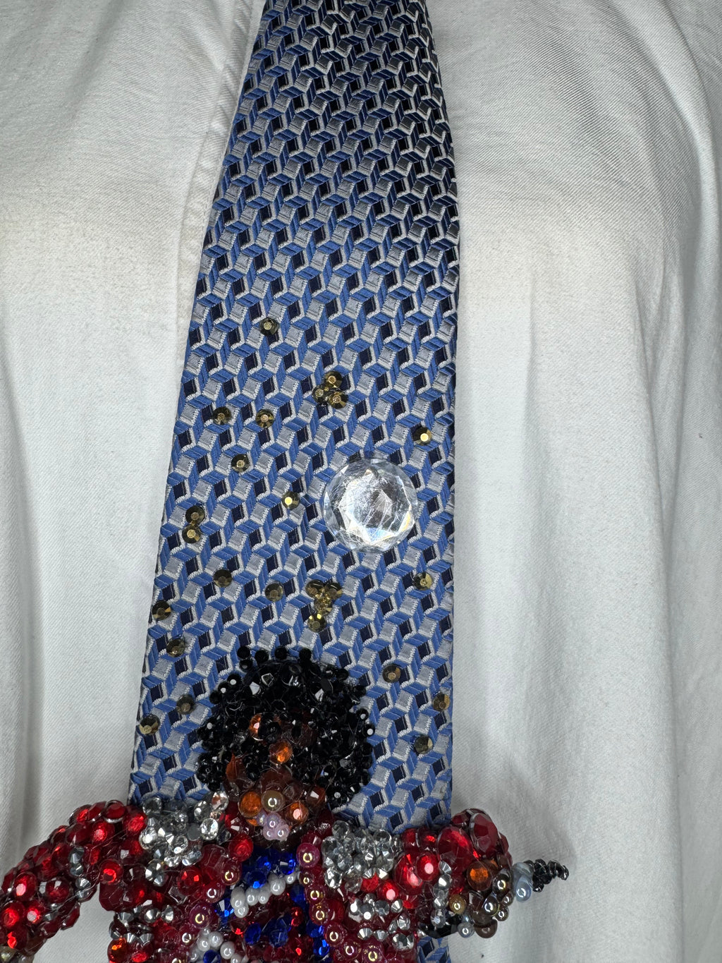 Blue Michael Jackson Hitting Arms Out Thrust Move To Beat It Victory Tour 1984 Tie