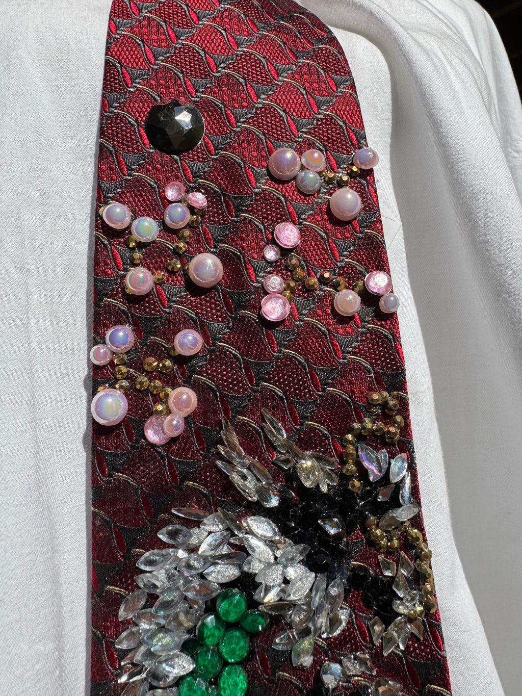 Red Scaled Black Samurai Dragon Royalty Tie