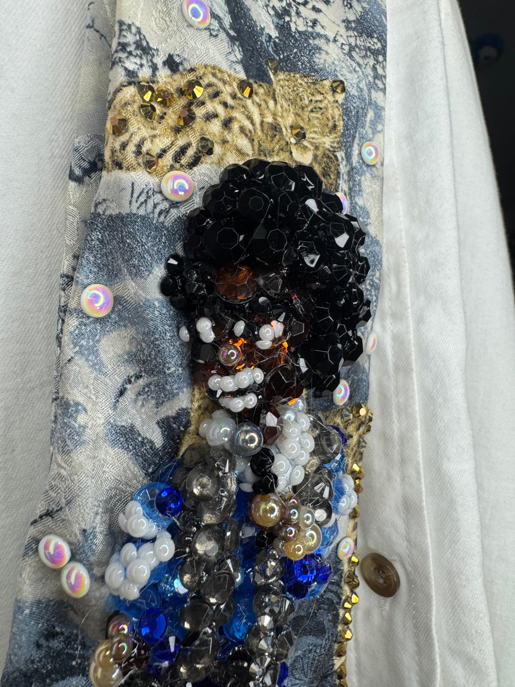 Light Blue Snow Printed Michael Jackson Hitting Hip Shimmy Performing “Blame it on the Boogie” Live in Switzerland Jackson 5 1978 Tie