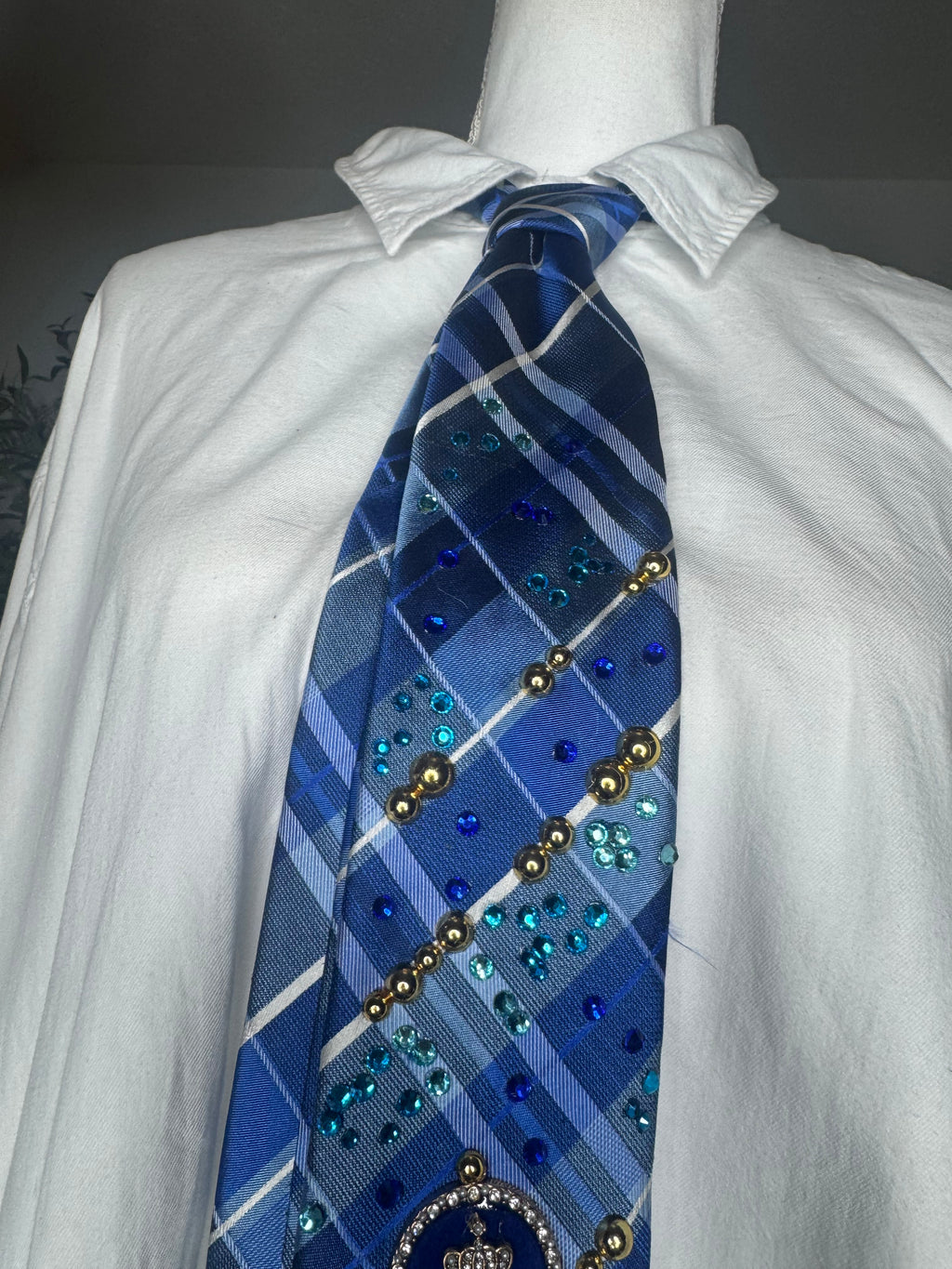 Blue Plaid High Class Royalty Tie