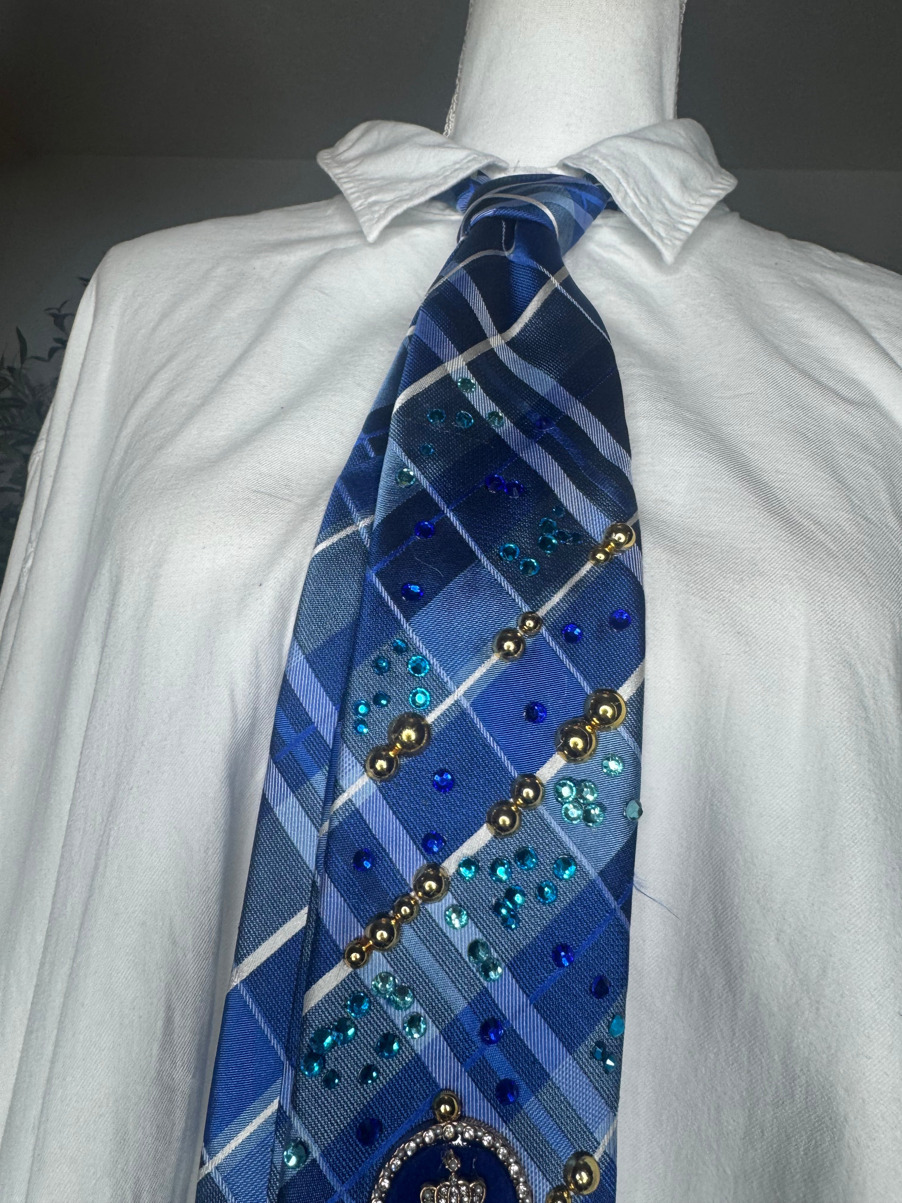 Blue Plaid High Class Royalty Tie