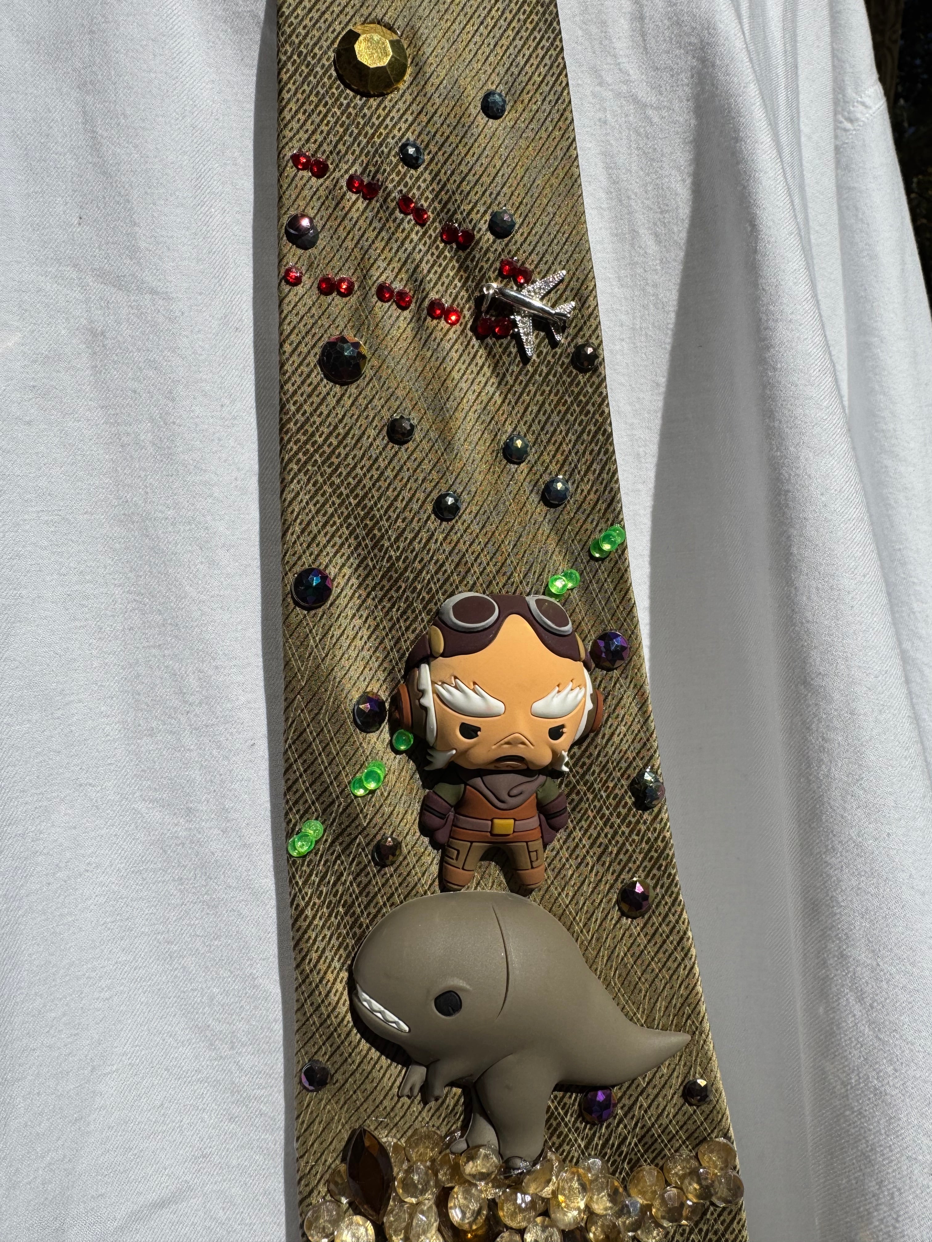 Light Brown Kuiil and Blurrg In Sandy Combat Star Wars Tie