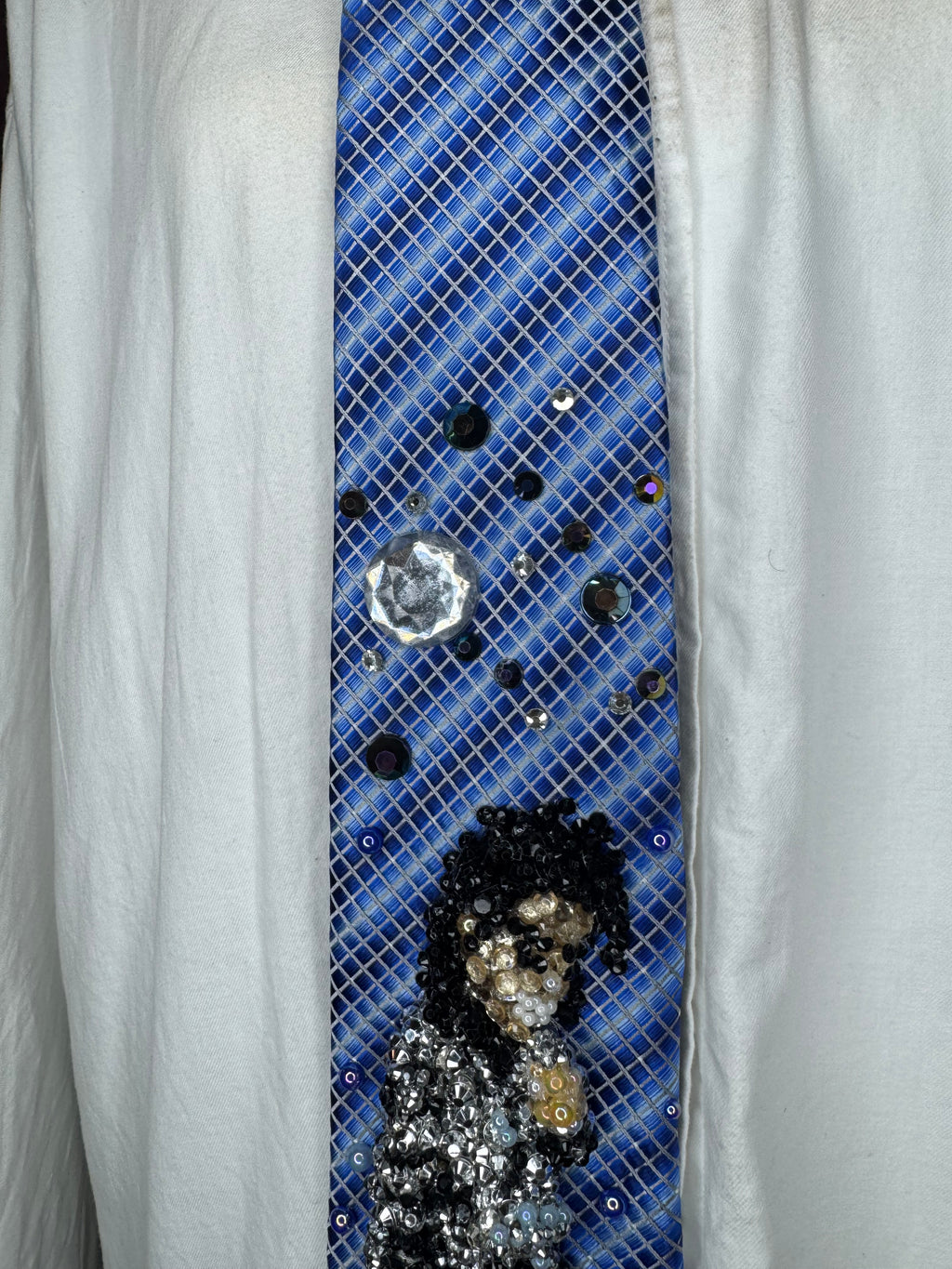 Electric Blue Michael Jackson Doing Toe Stand While Singing Wembly Concert Bad Tour 1987 Tie