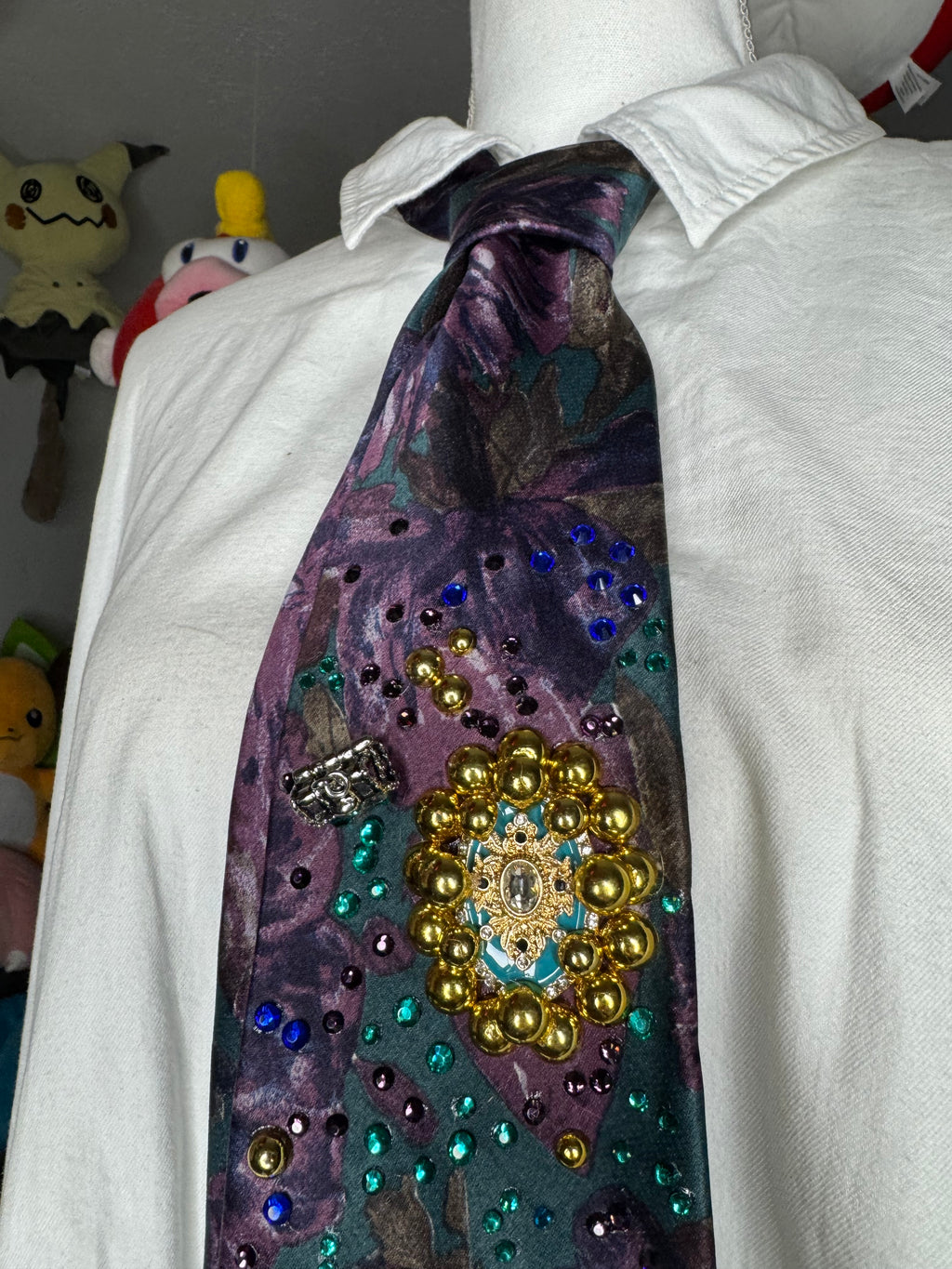 Marbled Indigo And Turquoise Ocean Floor Tropical Treasure Box Royalty Tie