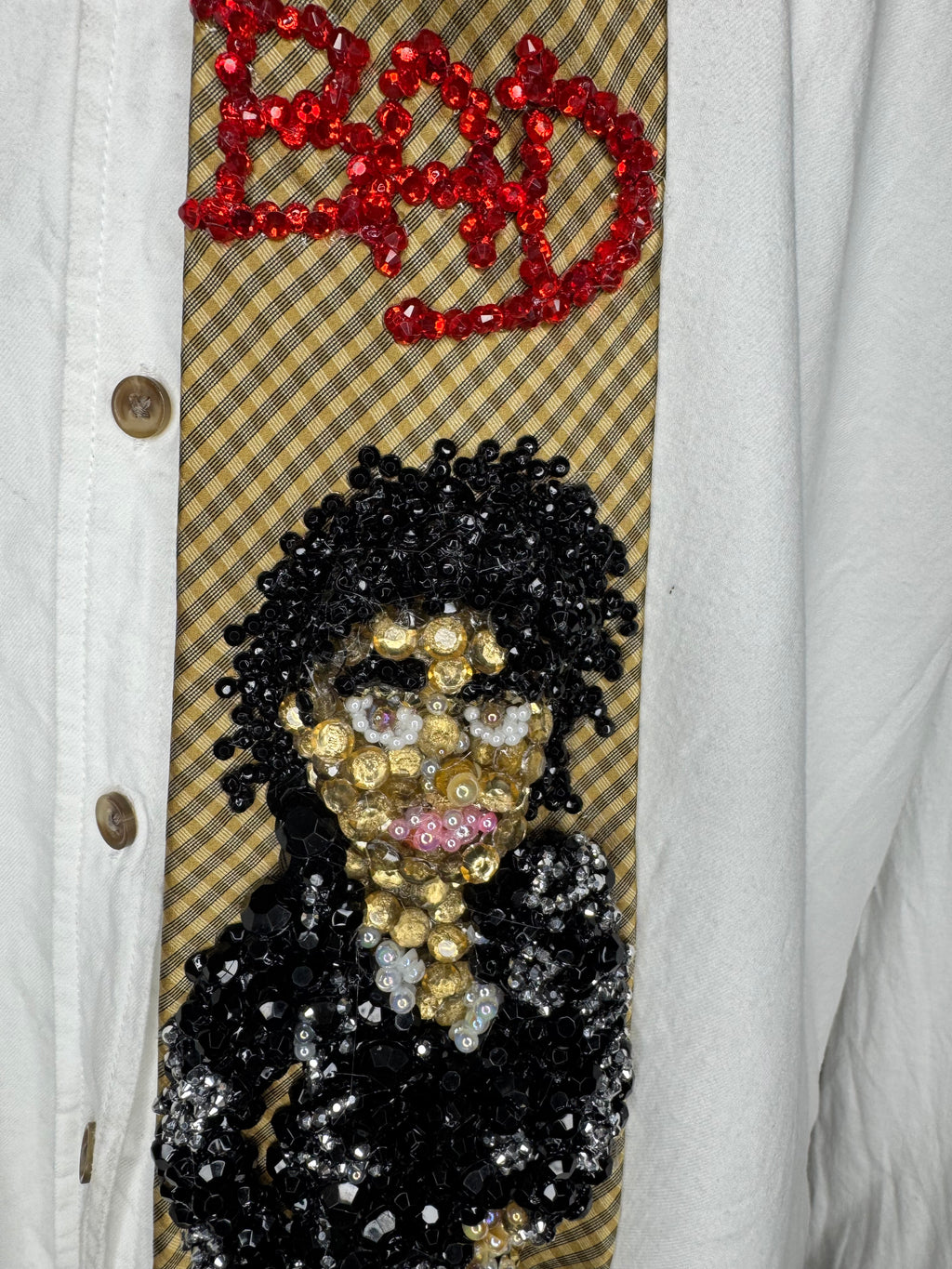 Gold Michael Jackson Bad Album Cover Tie
