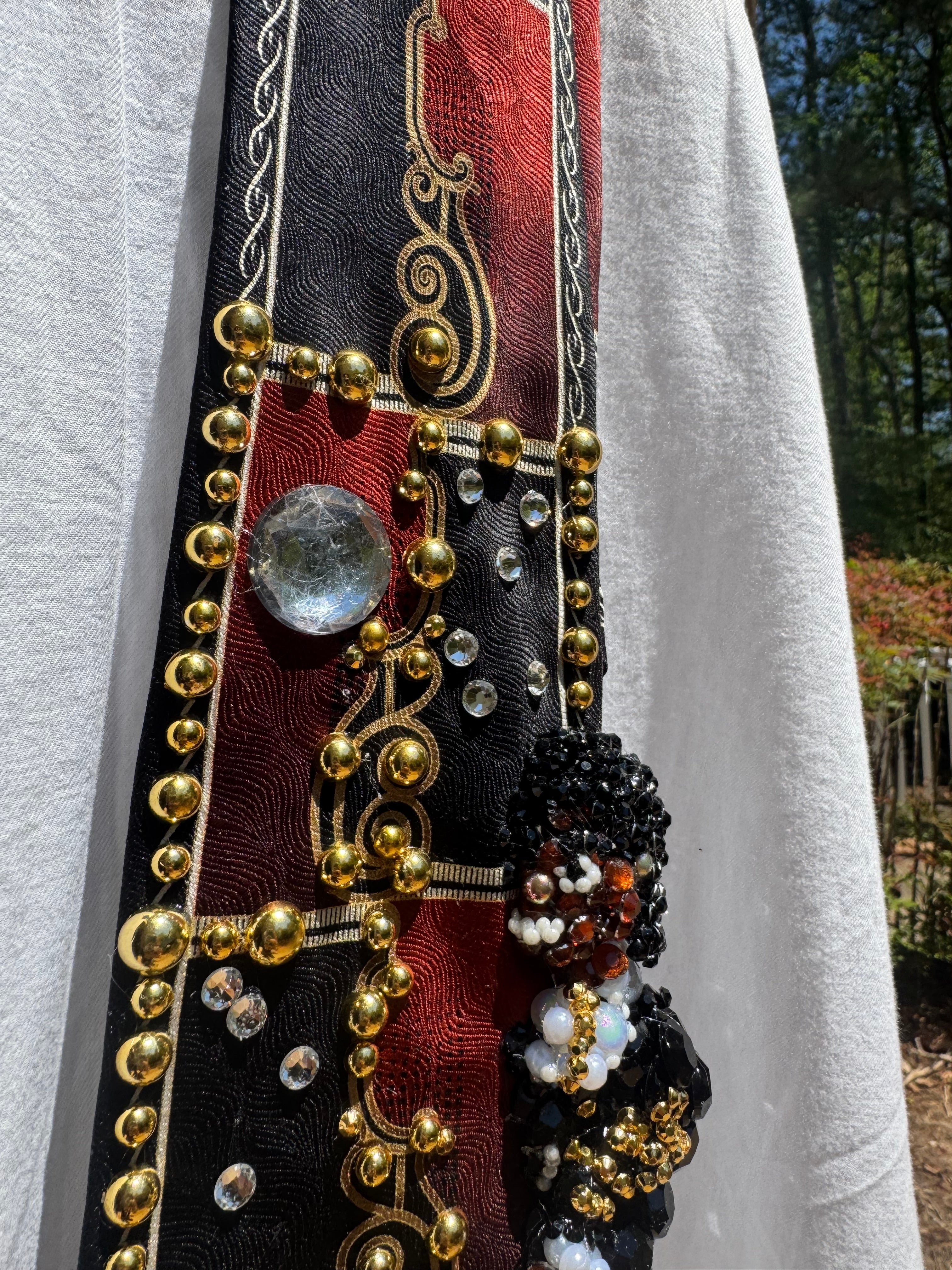 Black and Bronze Michael Jackson Playing With Yo-Yo 1984 High Class Royalty Tie