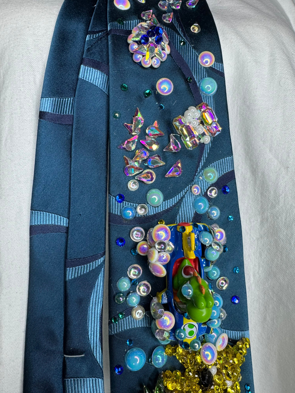 Blue Yoshi Chasing Star Item Underwater on Cheep Cheep Beach 200cc Mario Kart Tie