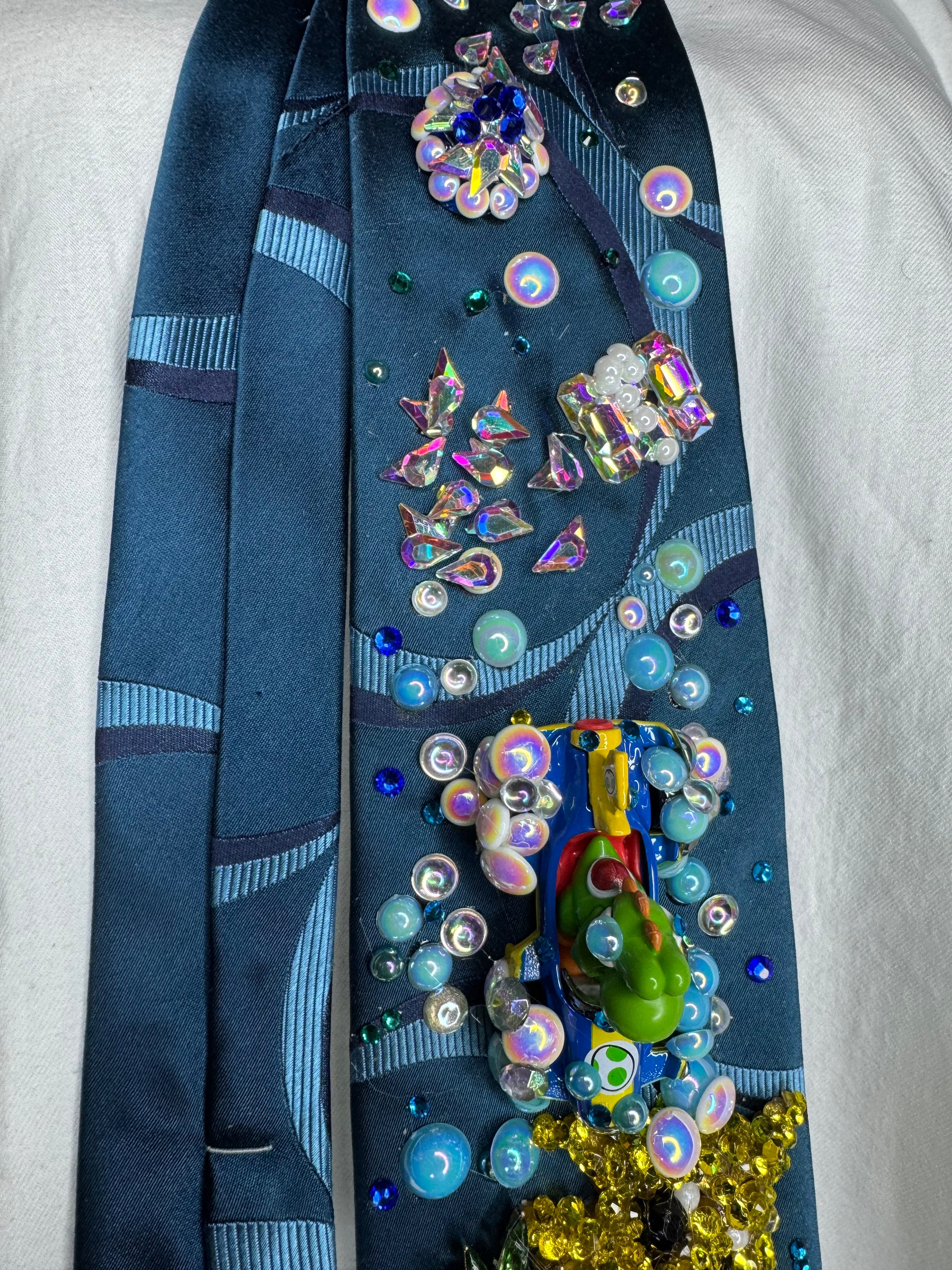 Blue Yoshi Chasing Star Item Underwater on Cheep Cheep Beach 200cc Mario Kart Tie