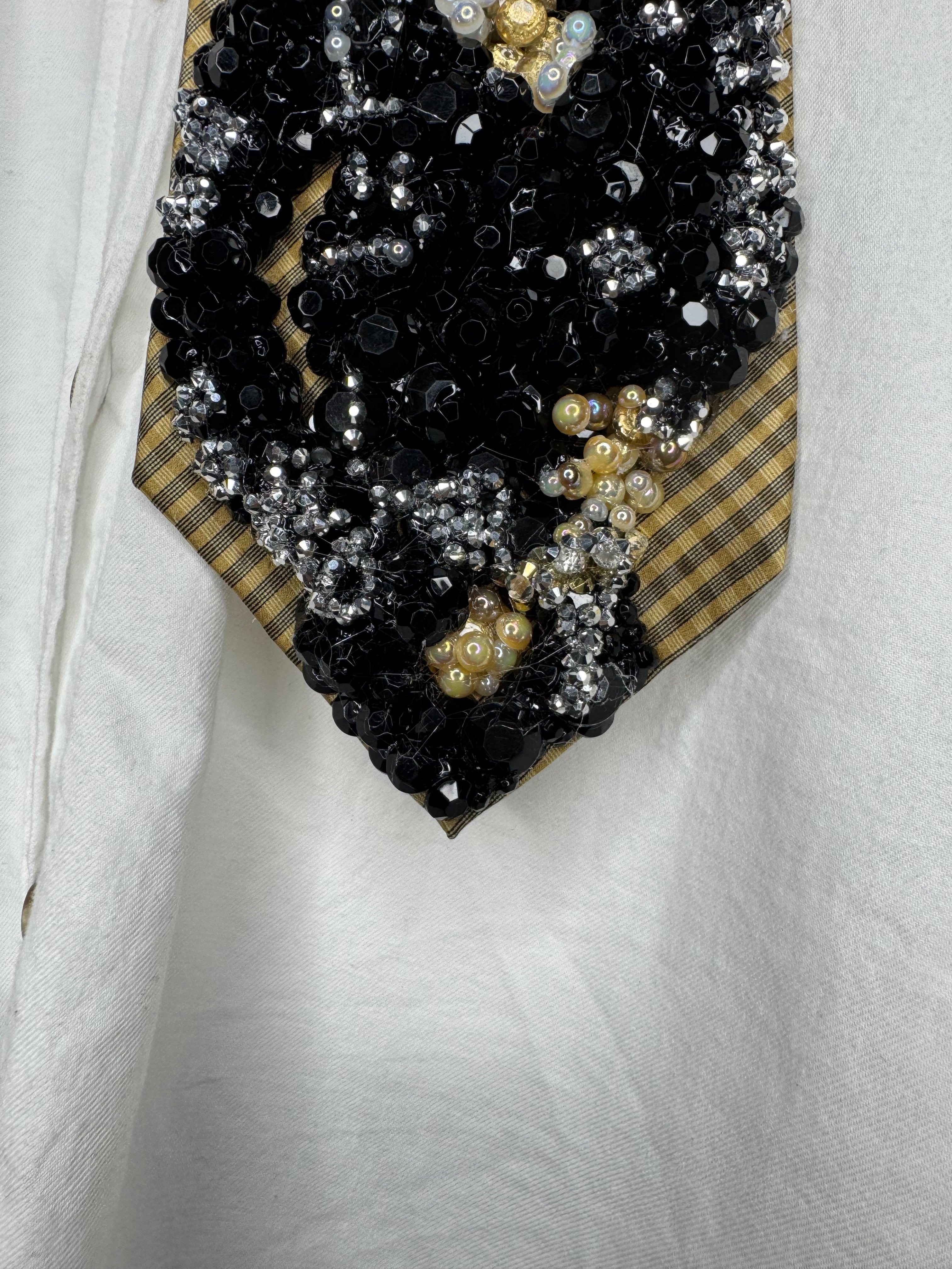 Gold Michael Jackson Bad Album Cover Tie