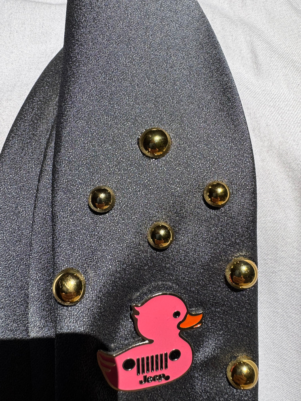 Grey Jeep Duck Pin Collection Royalty Tie