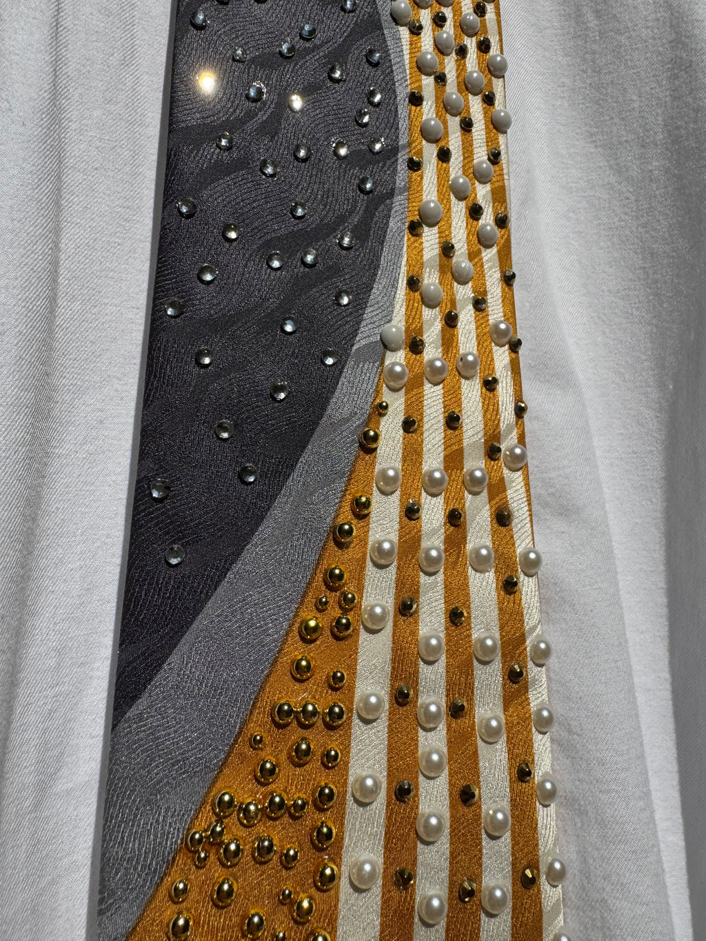Gold and Grey Nautical Infinity Royalty Tie