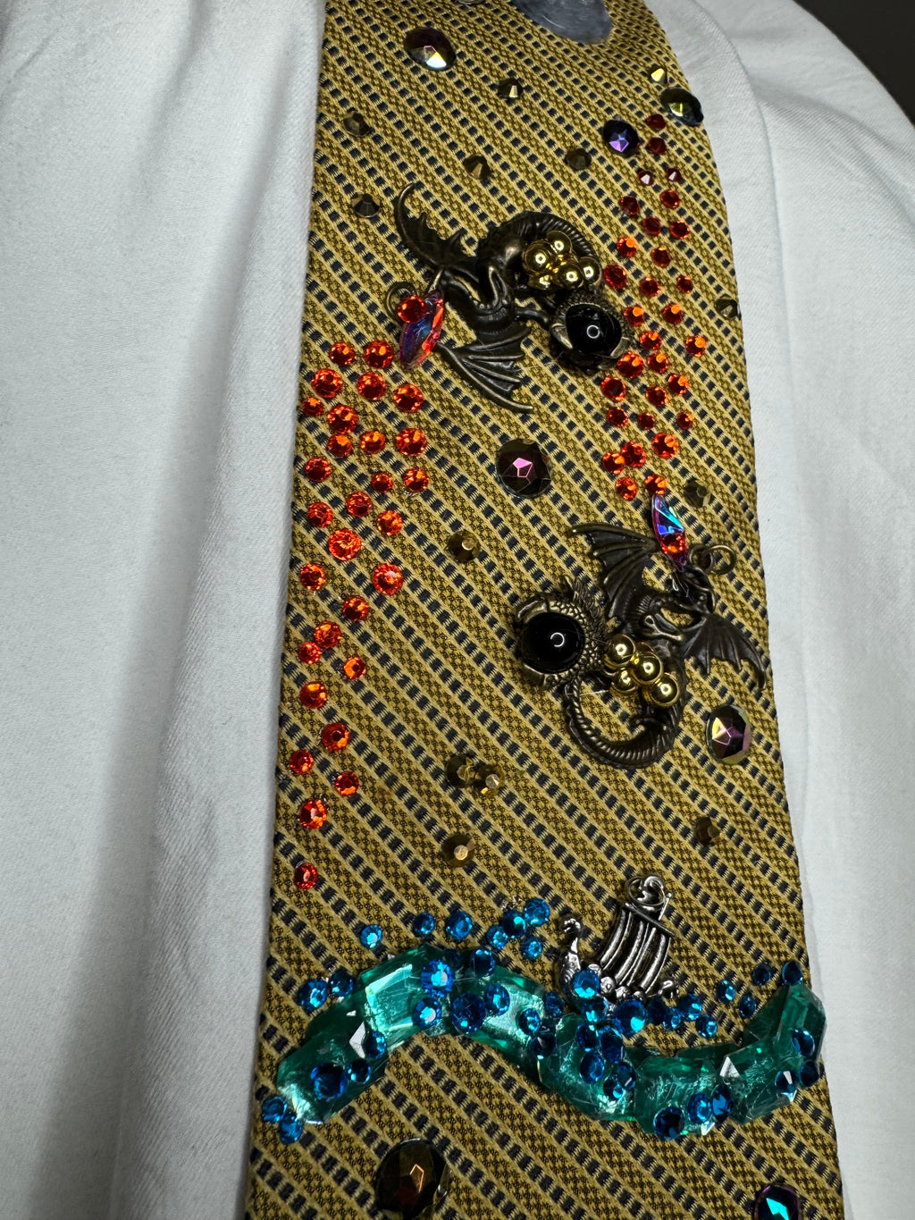Gold Dungeons and Dragons Viking Era Royalty Tie