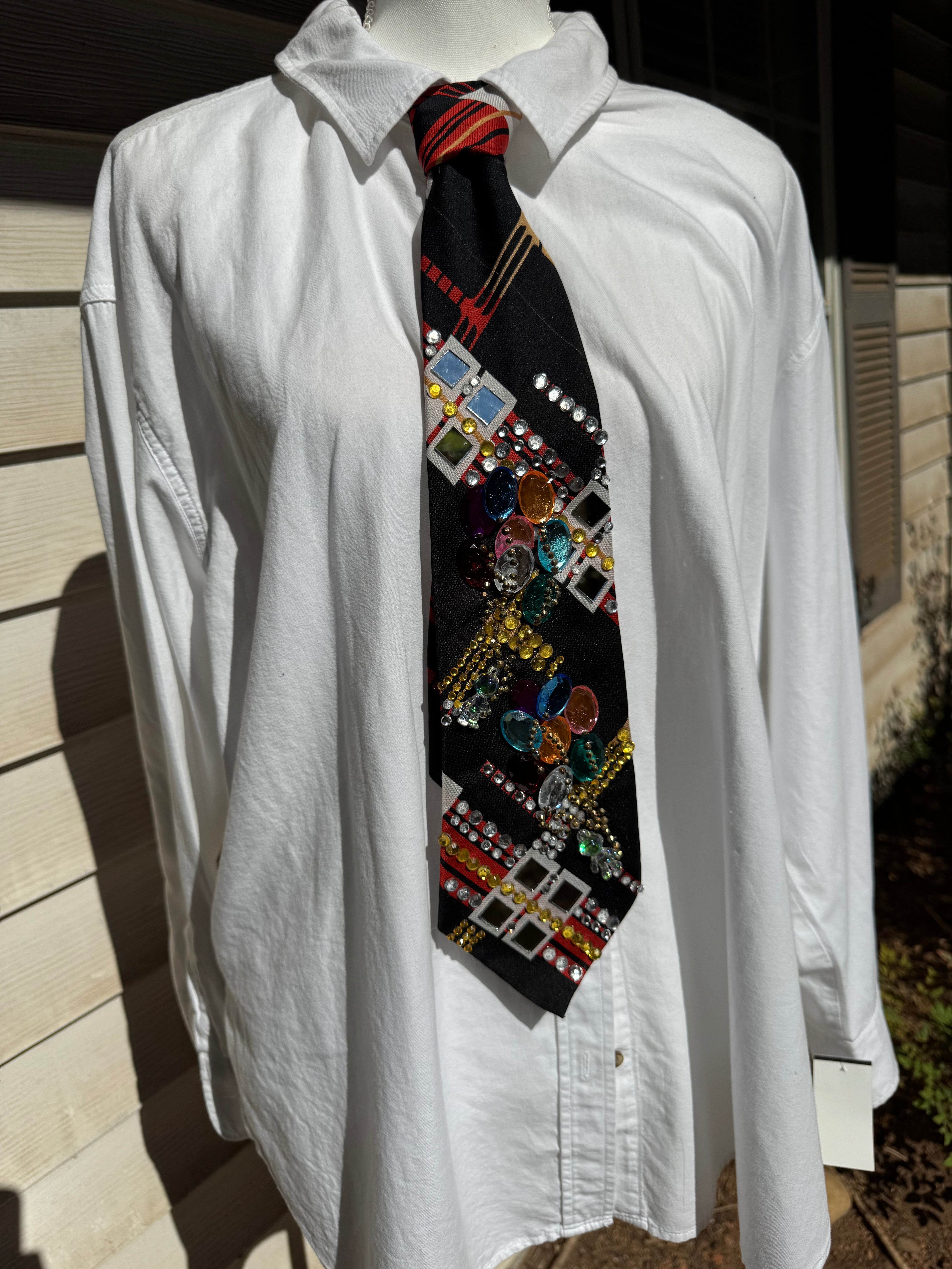 Black Astronauts Holding Onto Bunch of Balloons Space Royalty Tie