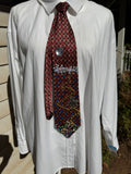 Red Ocean View Anchored Jackpot Royalty Nautical Tie
