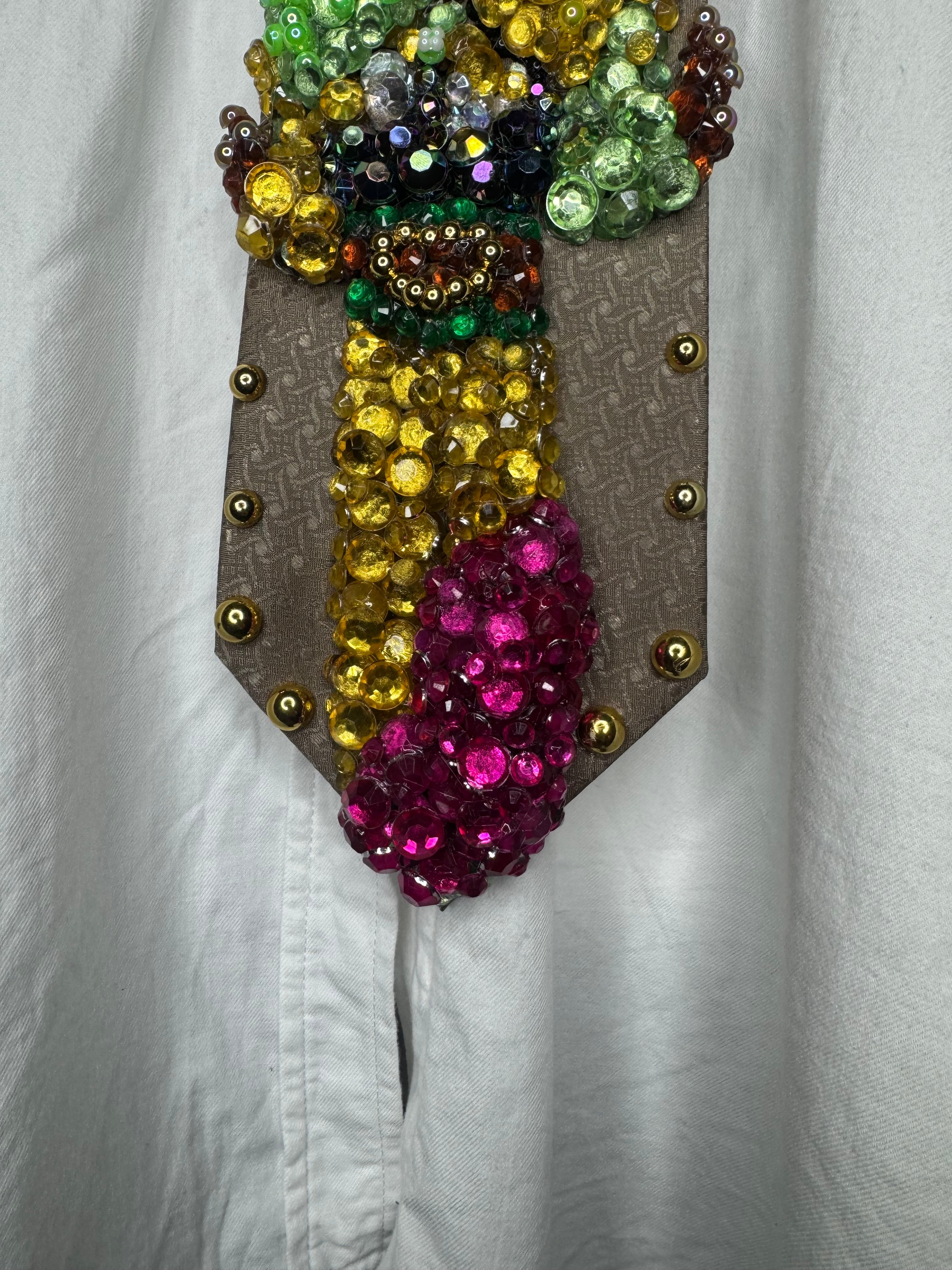 Brown Young Michael Jackson At Doorway Tie Die Outfit 1971 Tie