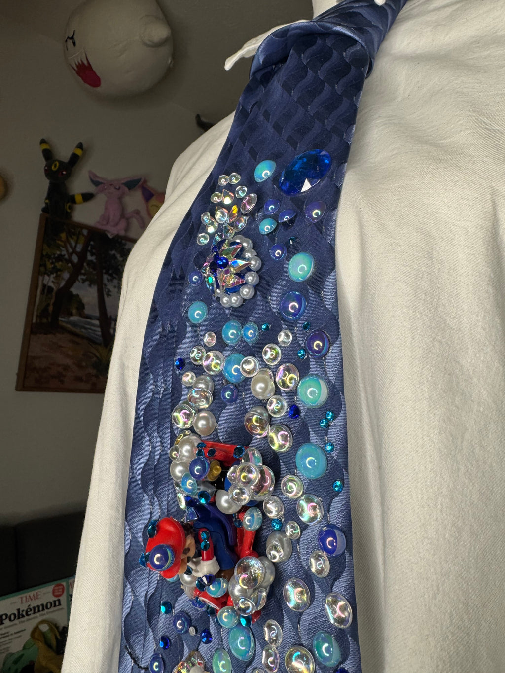 Blue Mario Dodging Blue Shell Underwater on Cheep Cheep Beach 200cc Mario Kart Tie