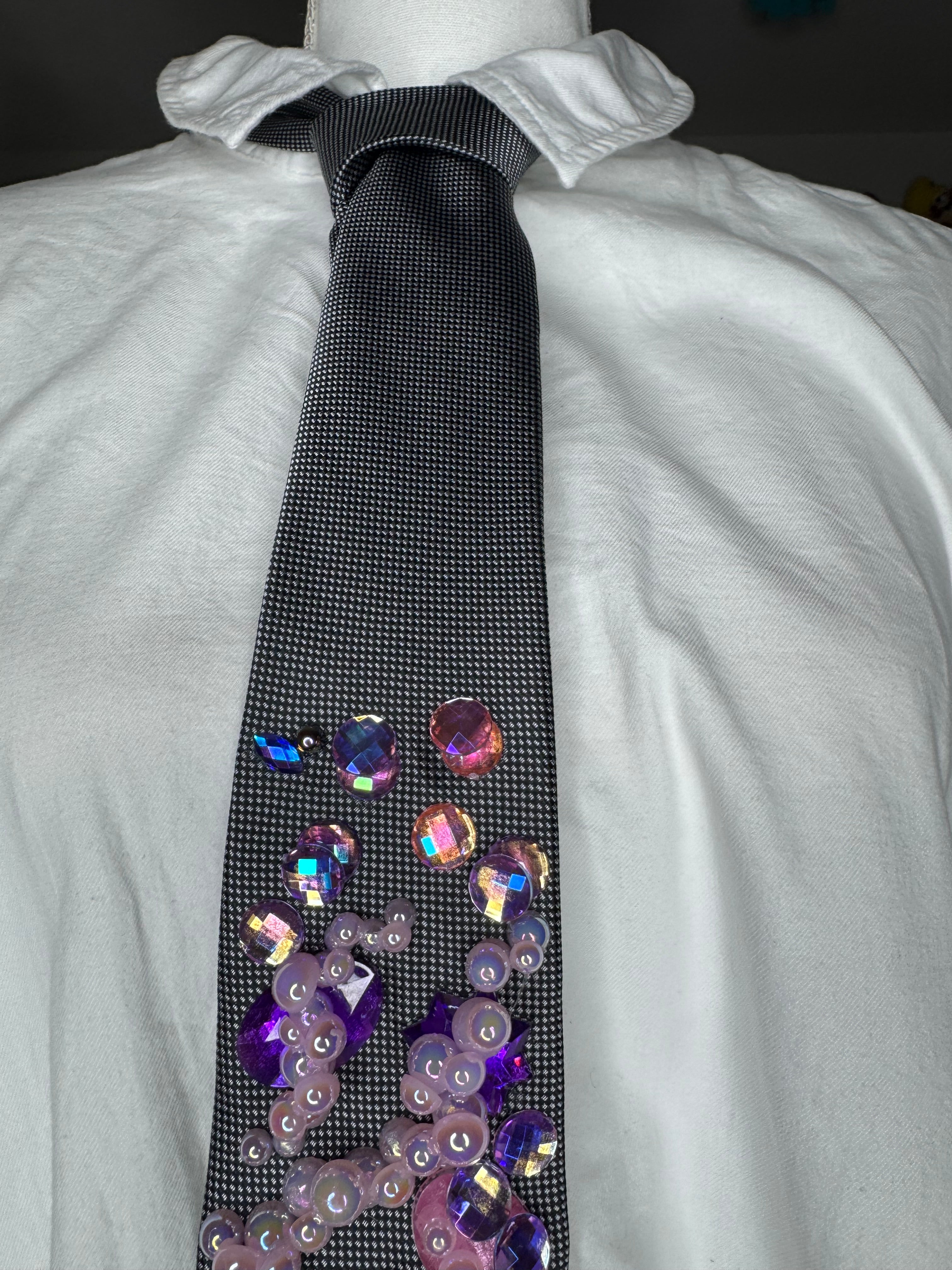 Grey Majin Buu Pink Foam Bubbles Dragon Ball Z Tie