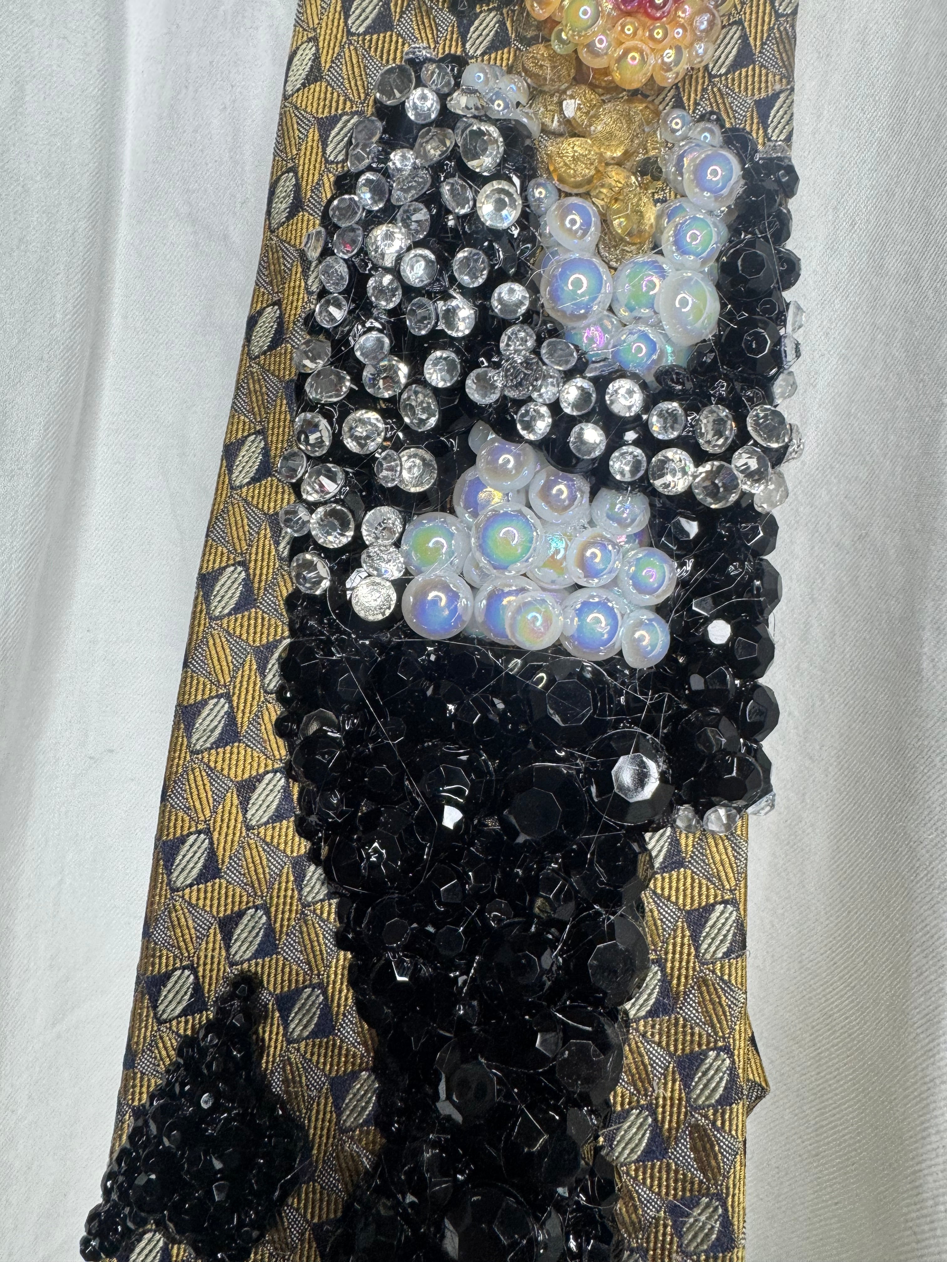 Gold Michael Jackson Throwing Fedora Hat to Billie Jean at MTV Awards 1995 Tie
