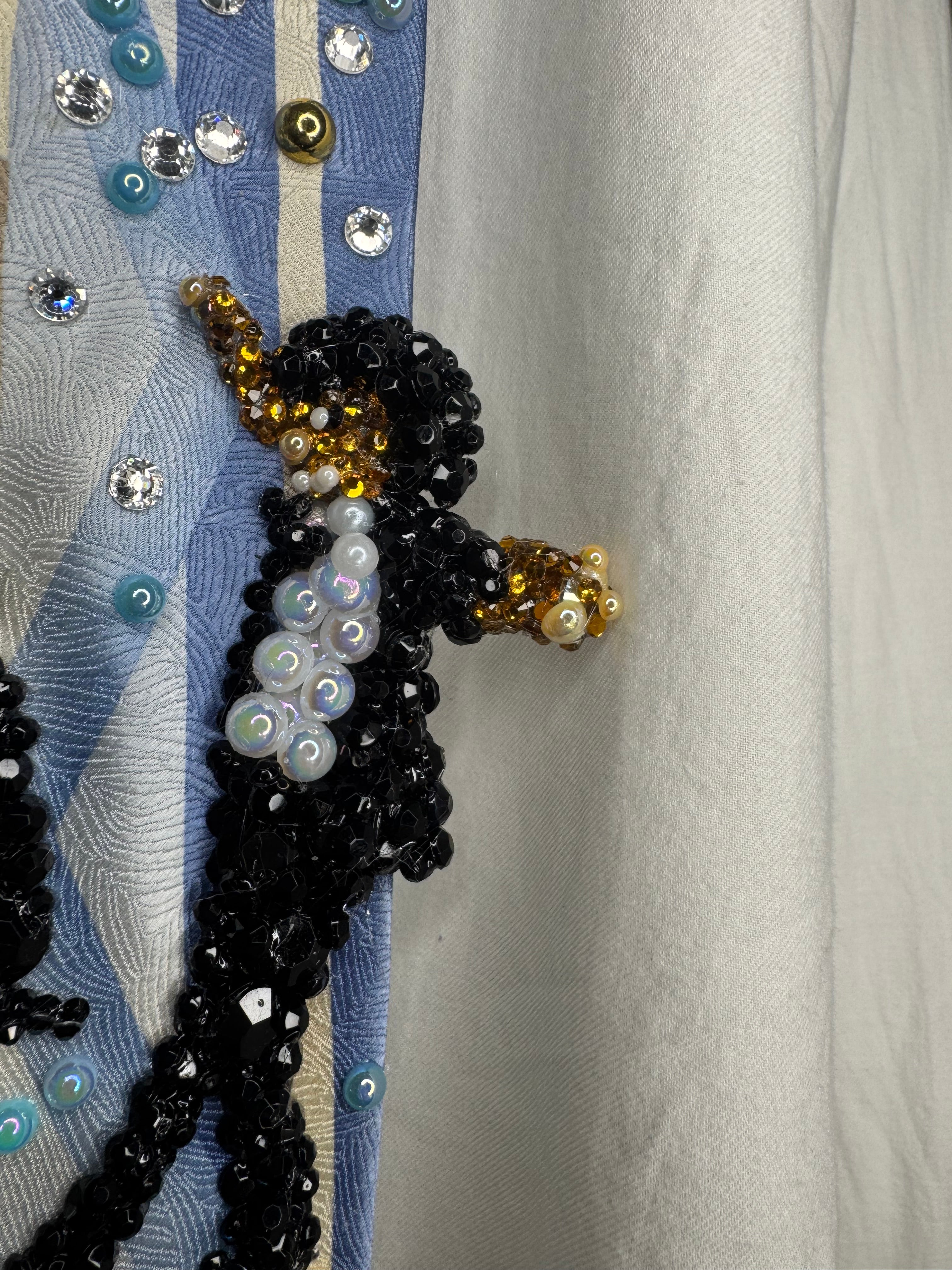 Sky Blue and Gold Michael Jackson Triple Clone Scene in DSTYGE Music Video Royalty Tie