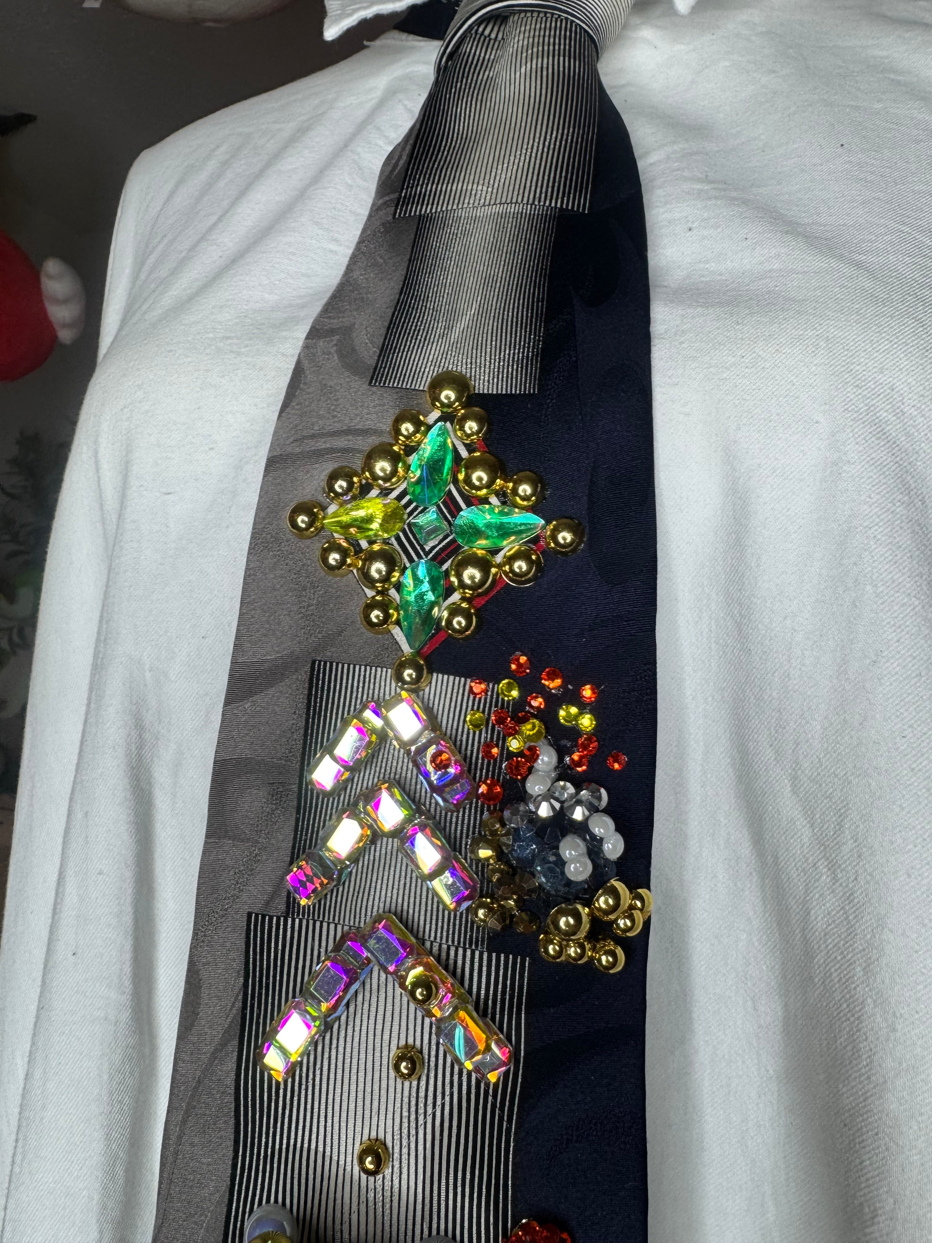 Navy Blue and Grey Red Yoshi Throwing Bobomb Down Escalator Track 200cc Mario Kart Tie