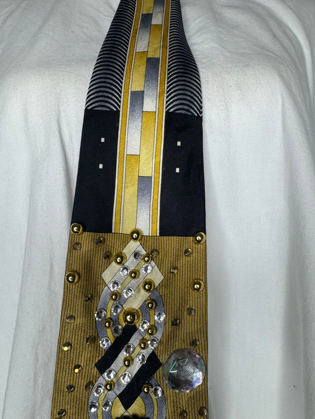 Gold Michael Jackson Hitting T Cross Jump Move in Remember the Time Music Video Tie