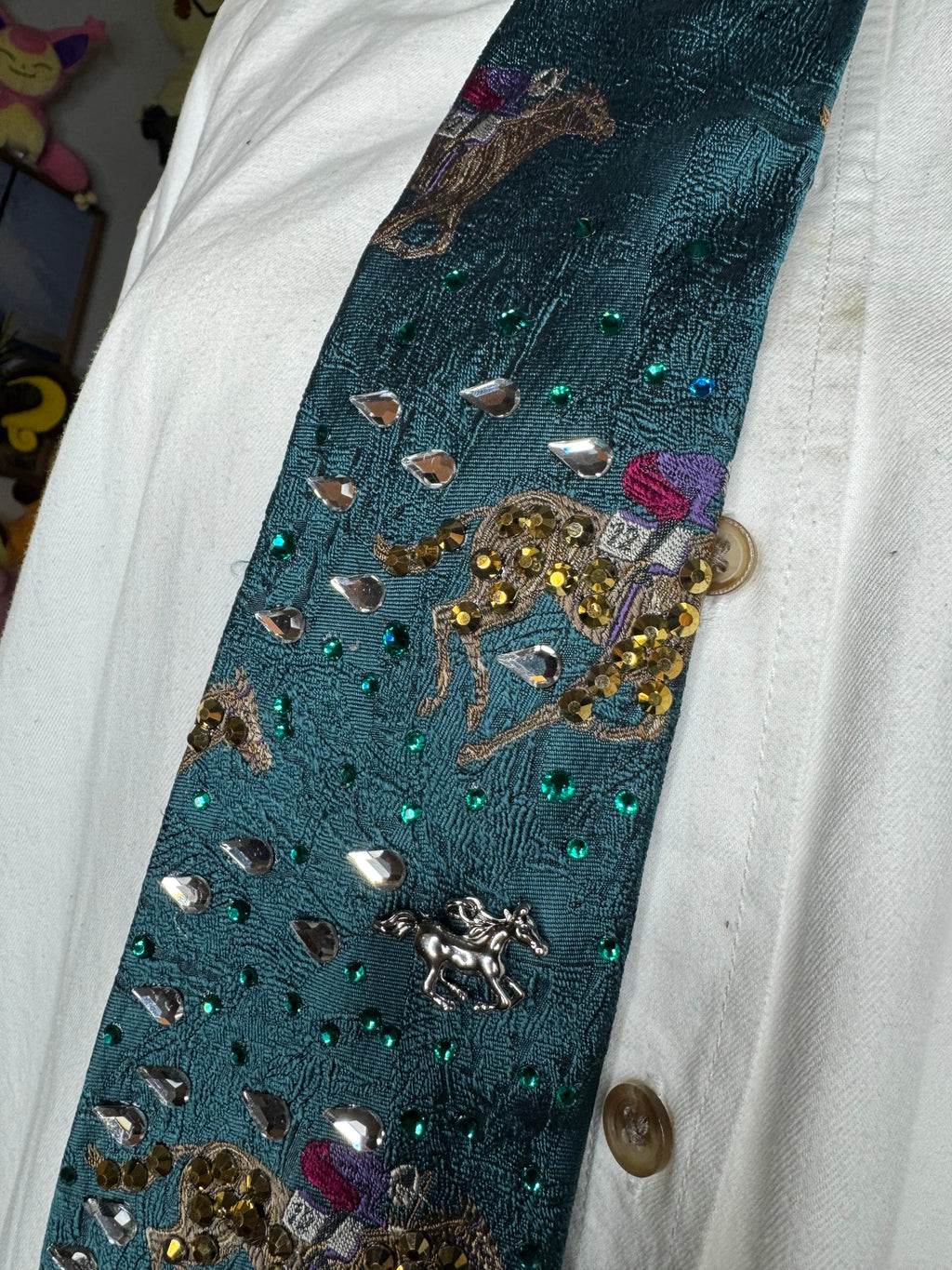 Dark Turquoise Kentucky Dirby Royalty Tie