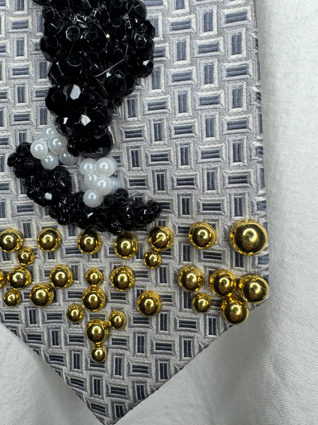 Grey Michael Jackson Hitting Rattle Snake Move Wembly Concert Bad Tour 1988 Tie