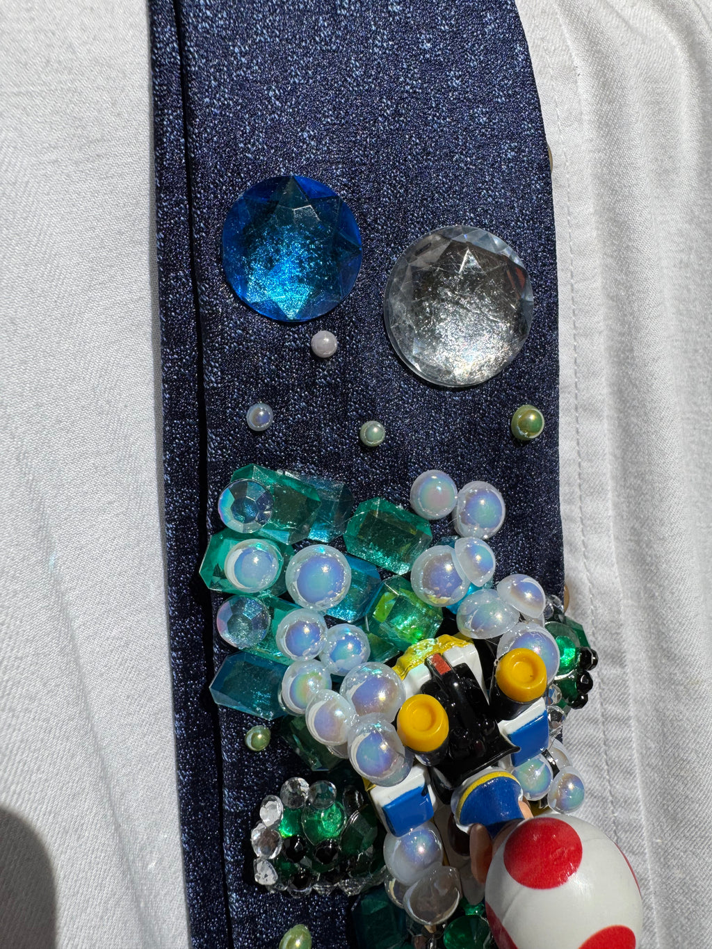 Navy Blue Mario Vs Toad on Icy Glacier Road 200cc Mario Kart Tie