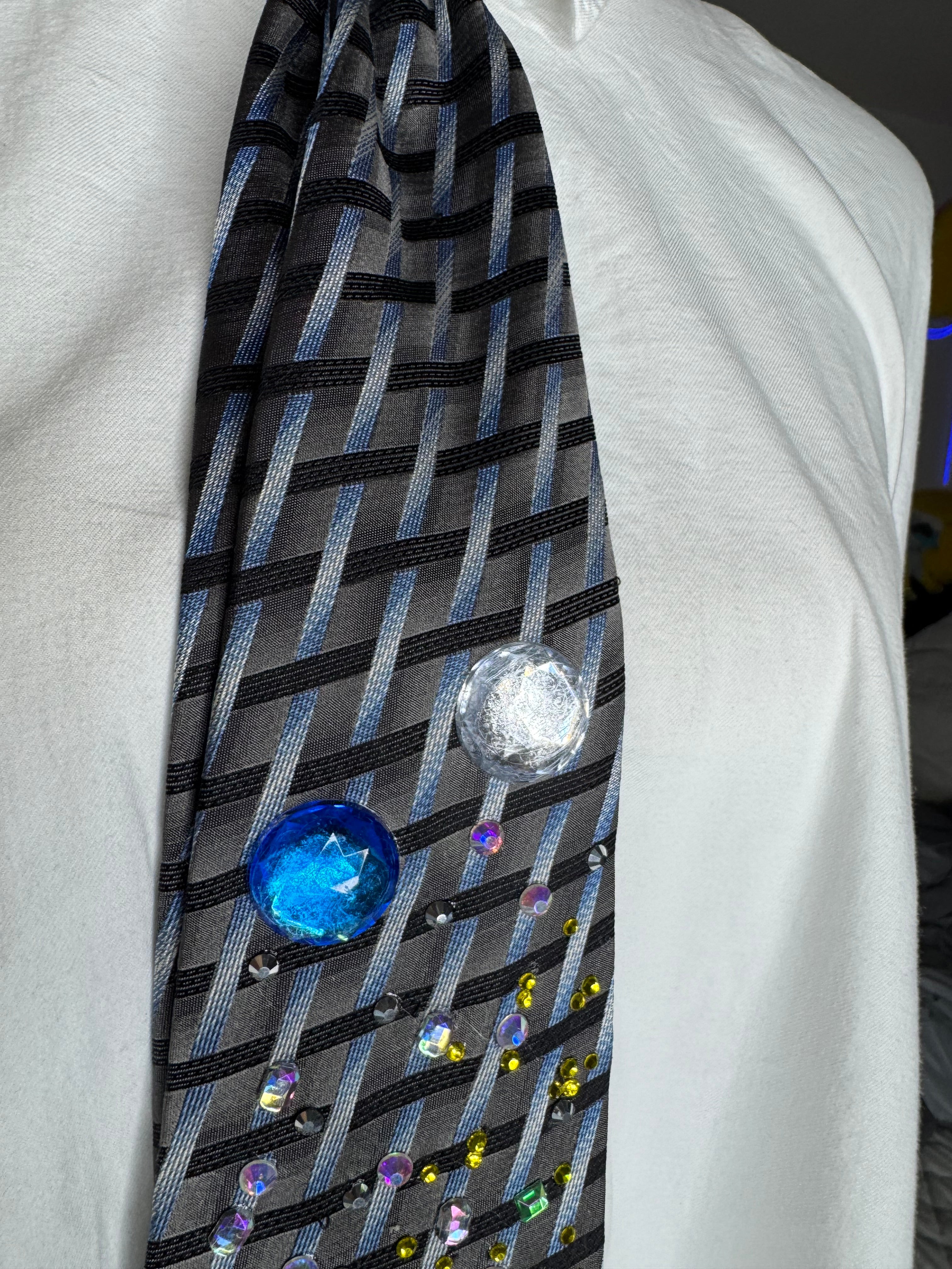 Grey Mario Chasing Star Down Jewels Road 200cc Mario Kart Tie
