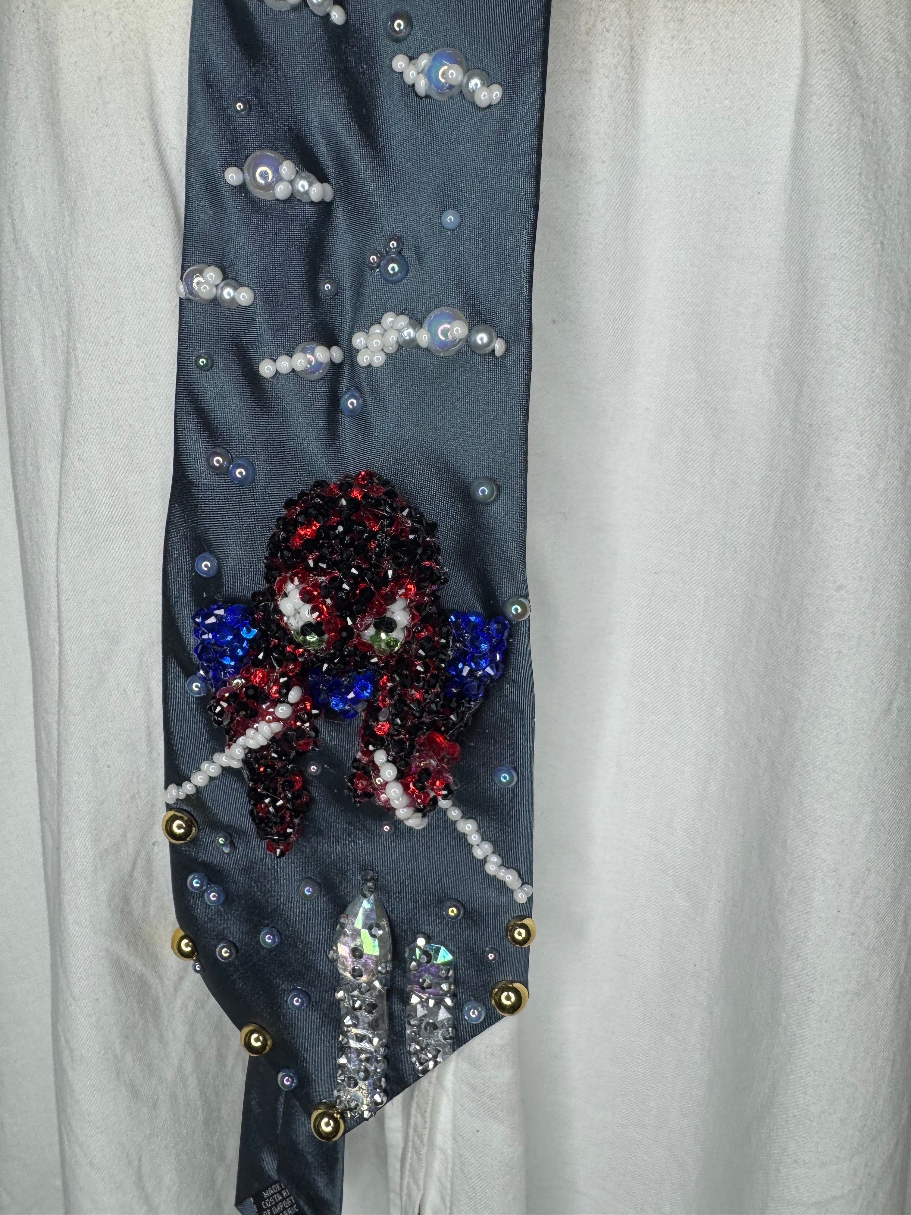 Grey Silk Toby Maguire Shooting Both Webs in the Air for Spiderman 2 Poster Tie