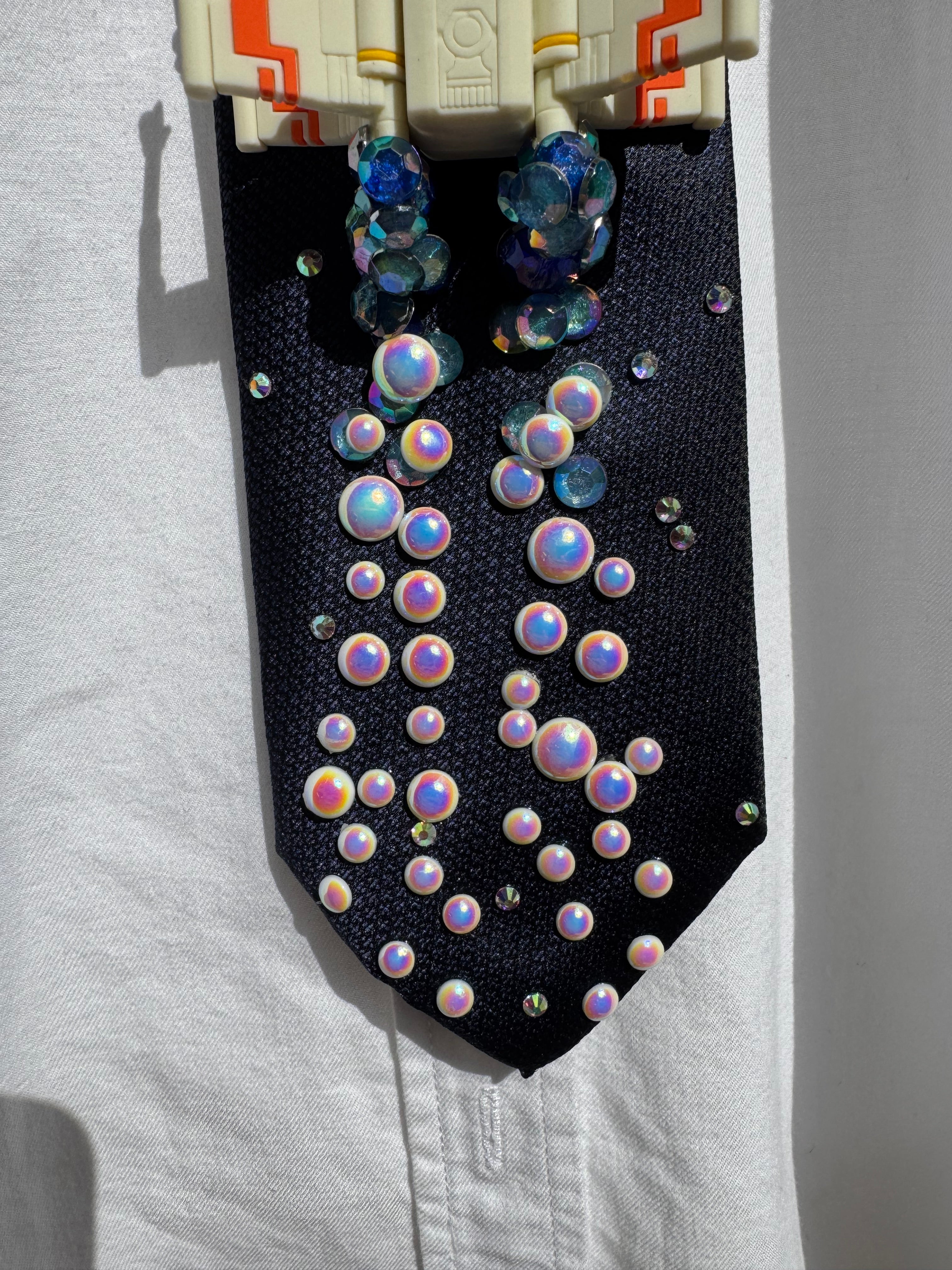 Navy Blue X Wing Starfighter in Combat Star Wars Tie