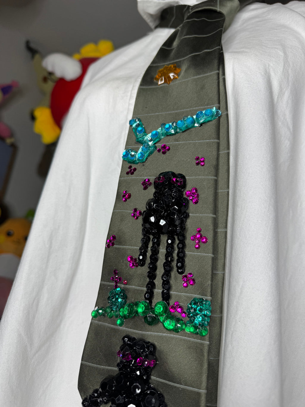 Green Endermans Themed Minecraft Tie