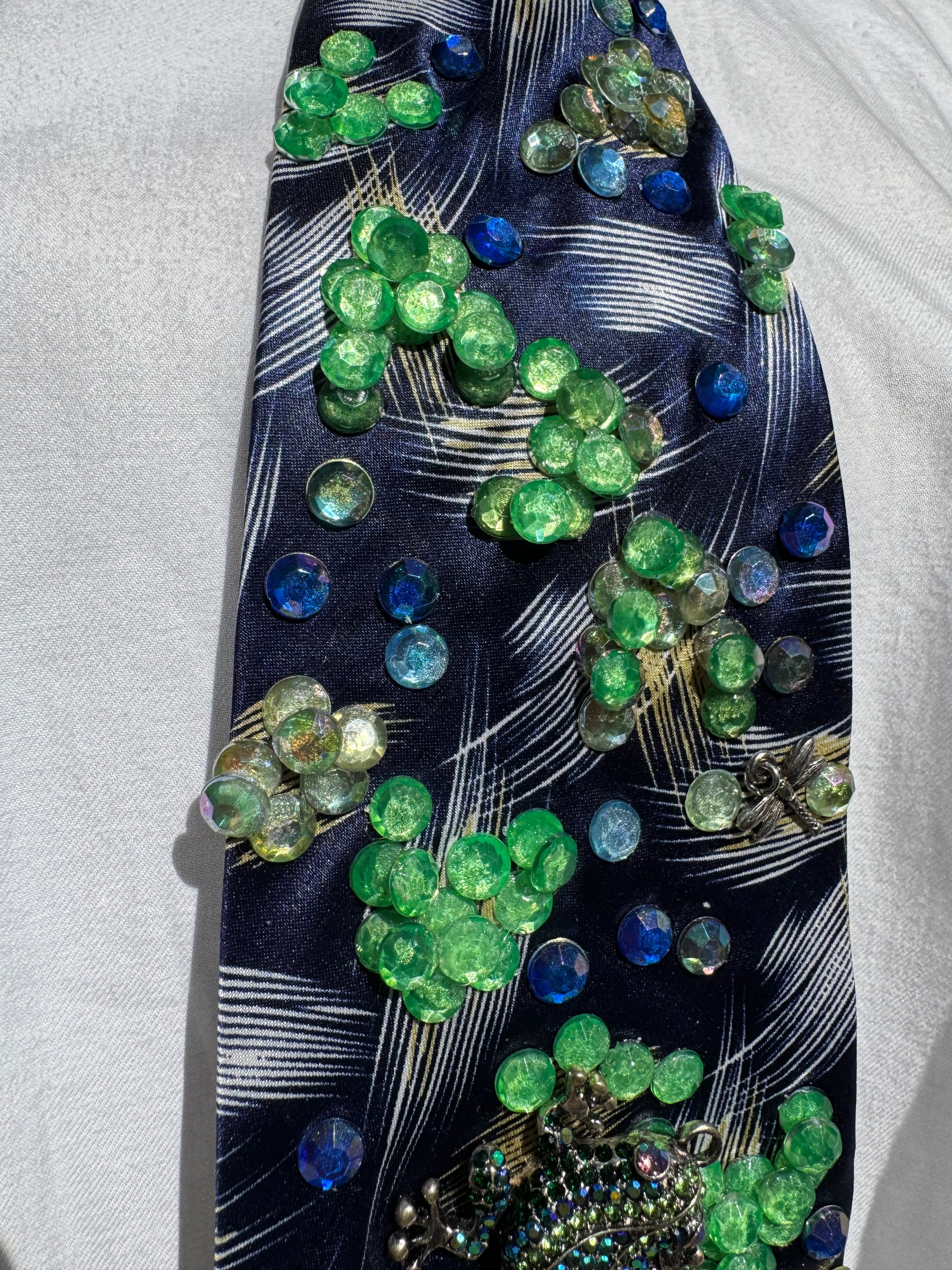 Navy Blue Swift Pond Royalty Nature Tie