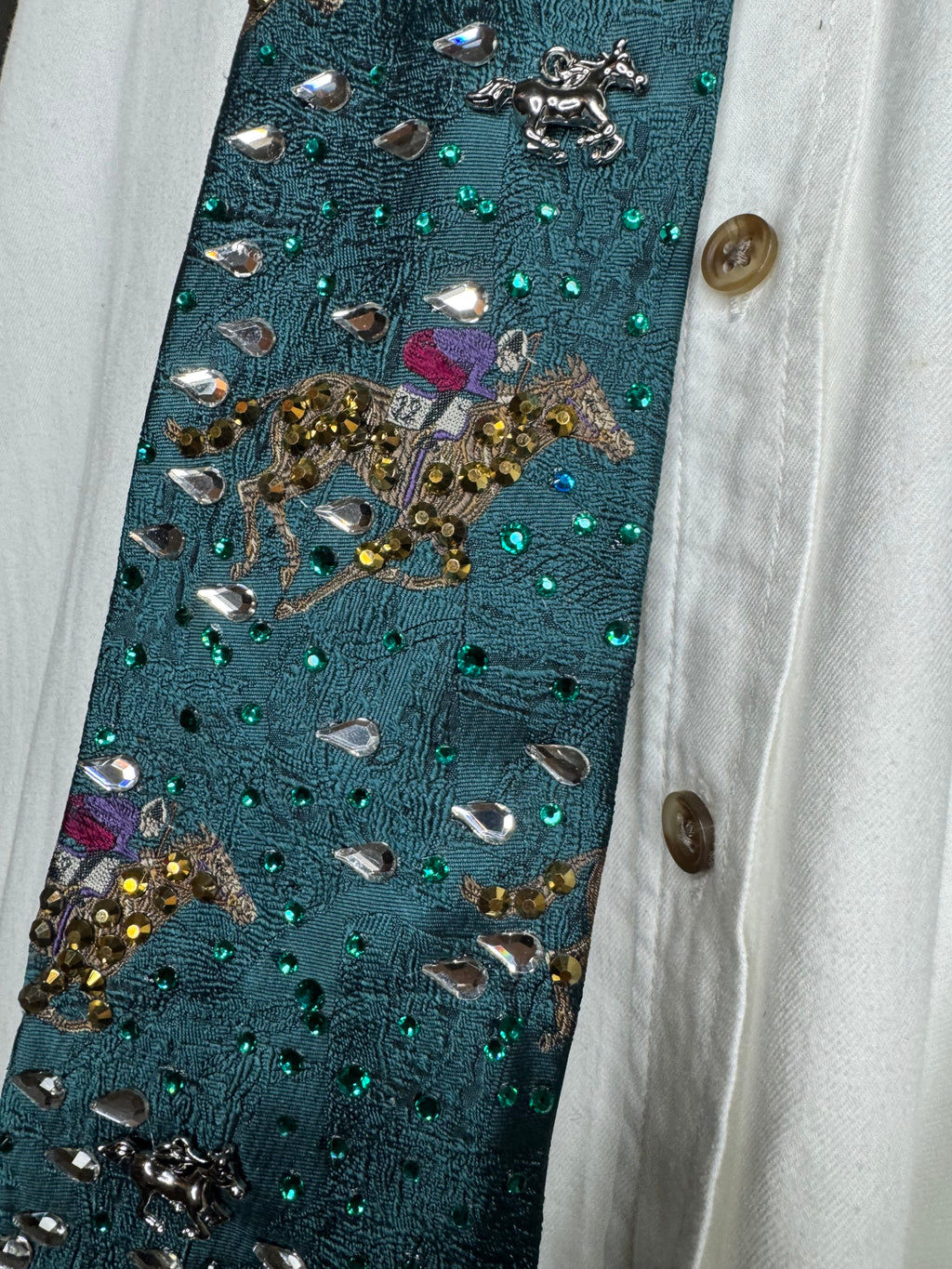 Dark Turquoise Kentucky Dirby Royalty Tie