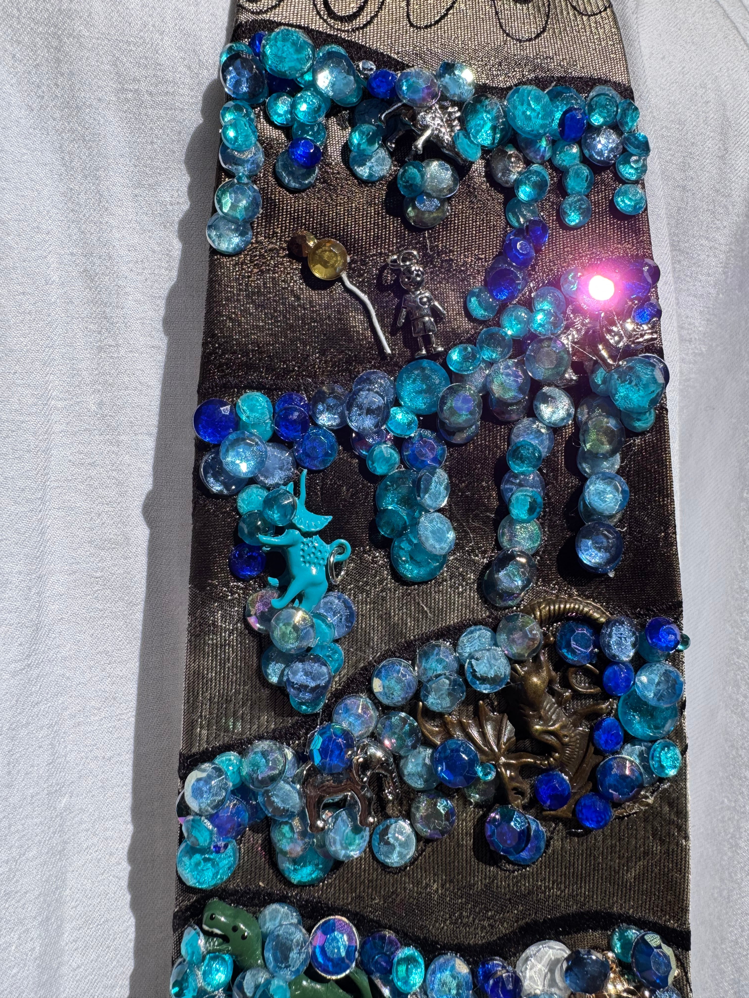 Dark Green Ice Age Ice Cave Exploration Tie