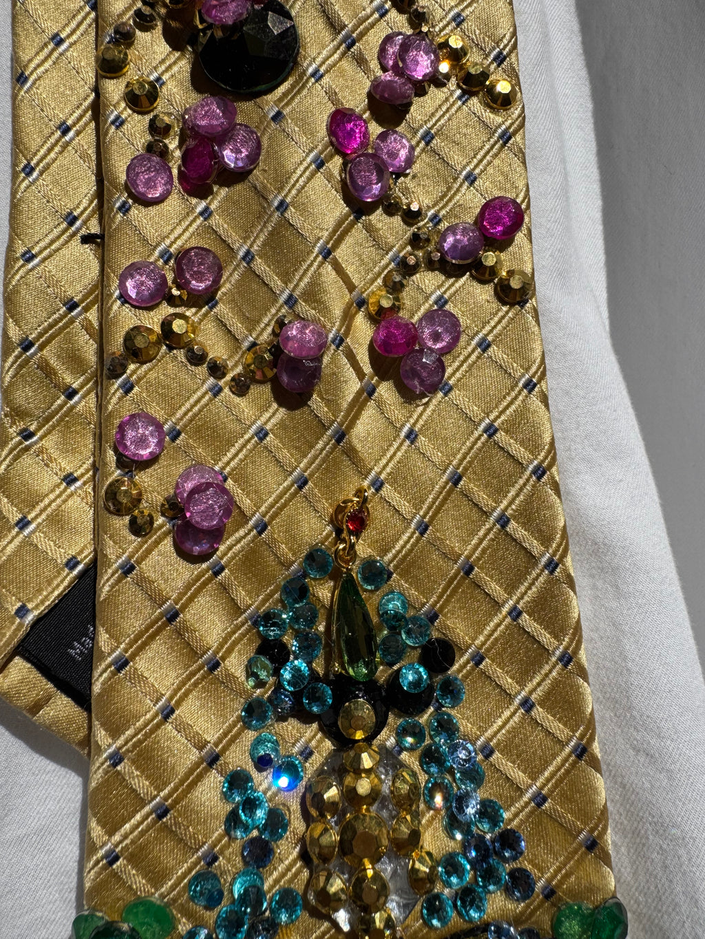 Gold Jaguar Head Water Fountain Exotic Royalty Tie