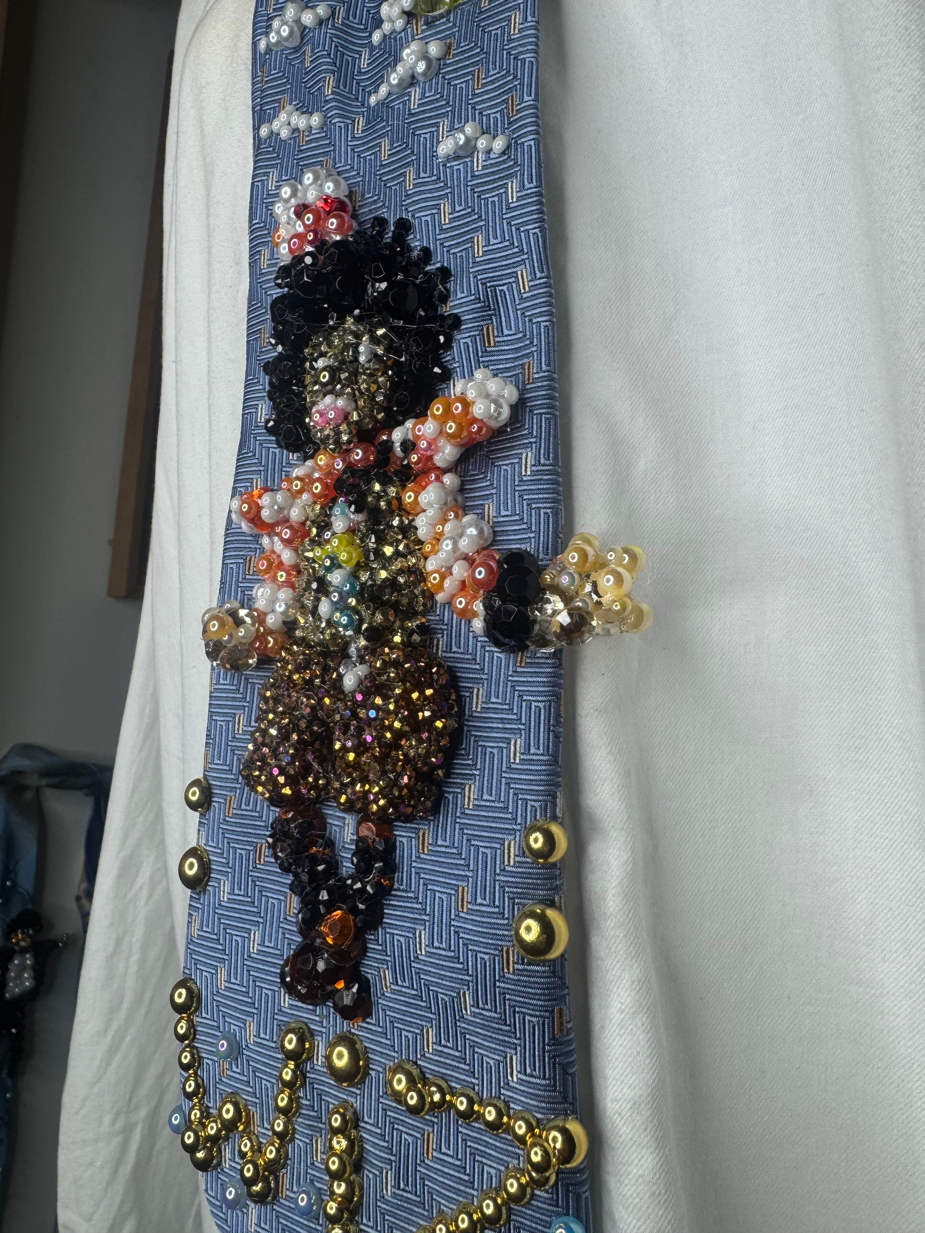 Light Blue Teen Michael Jackson in Scarecrow Costume for The Wiz Movie Tie