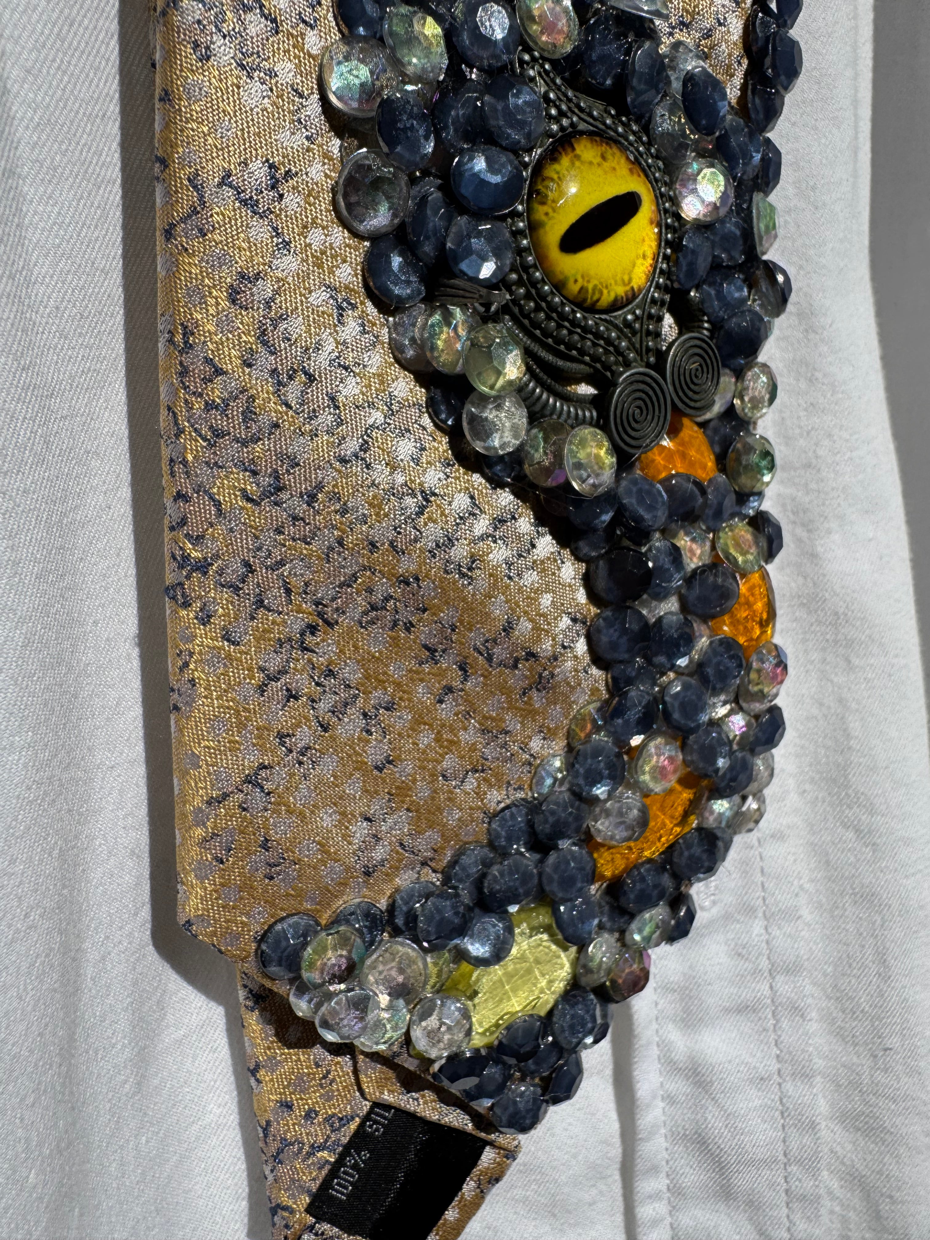Beige King Snake Nature Royalty Tie