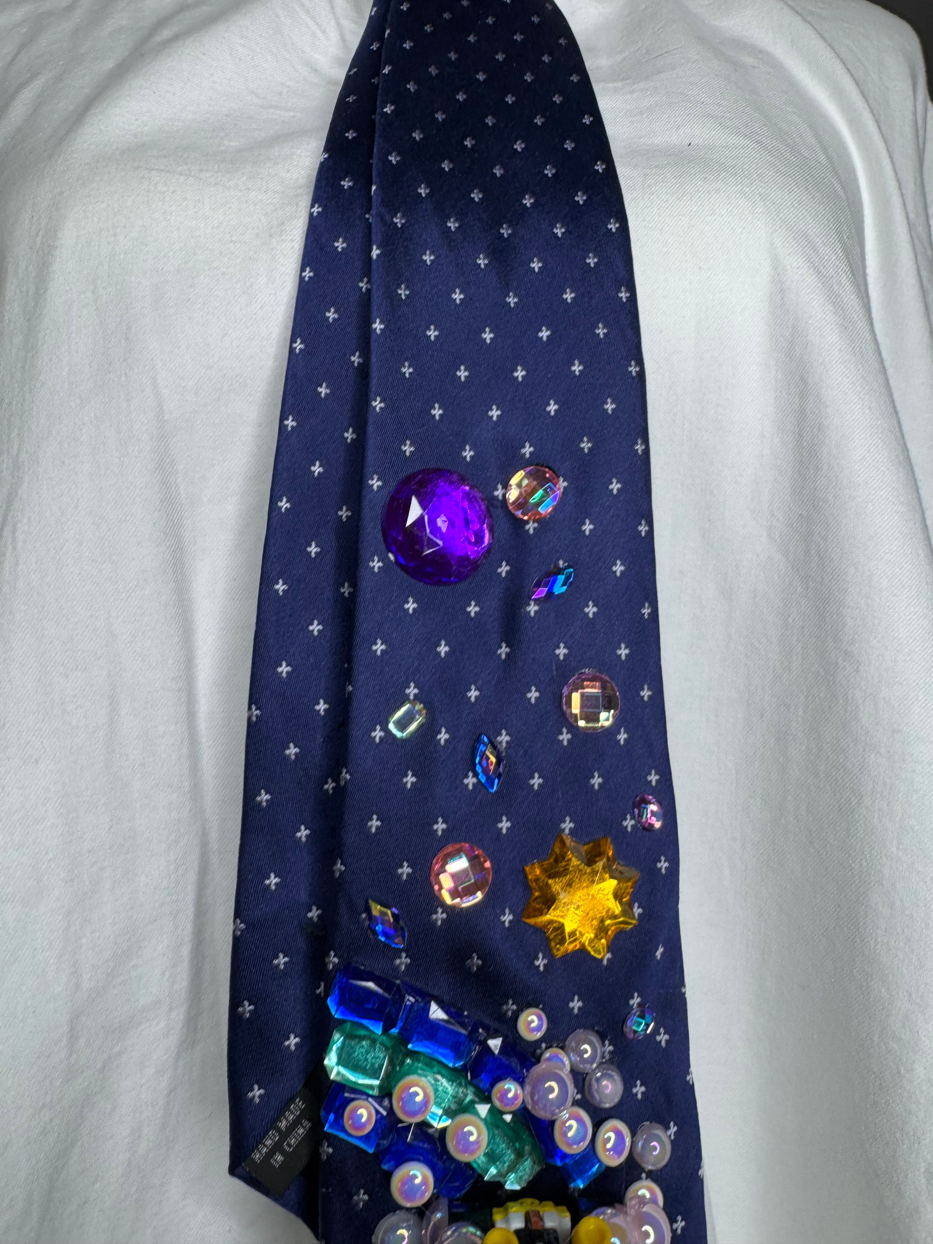 Indigo Purple Princess Peach Throwing Blue Shell on Icy Glacier Road 200cc Mario Kart Tie